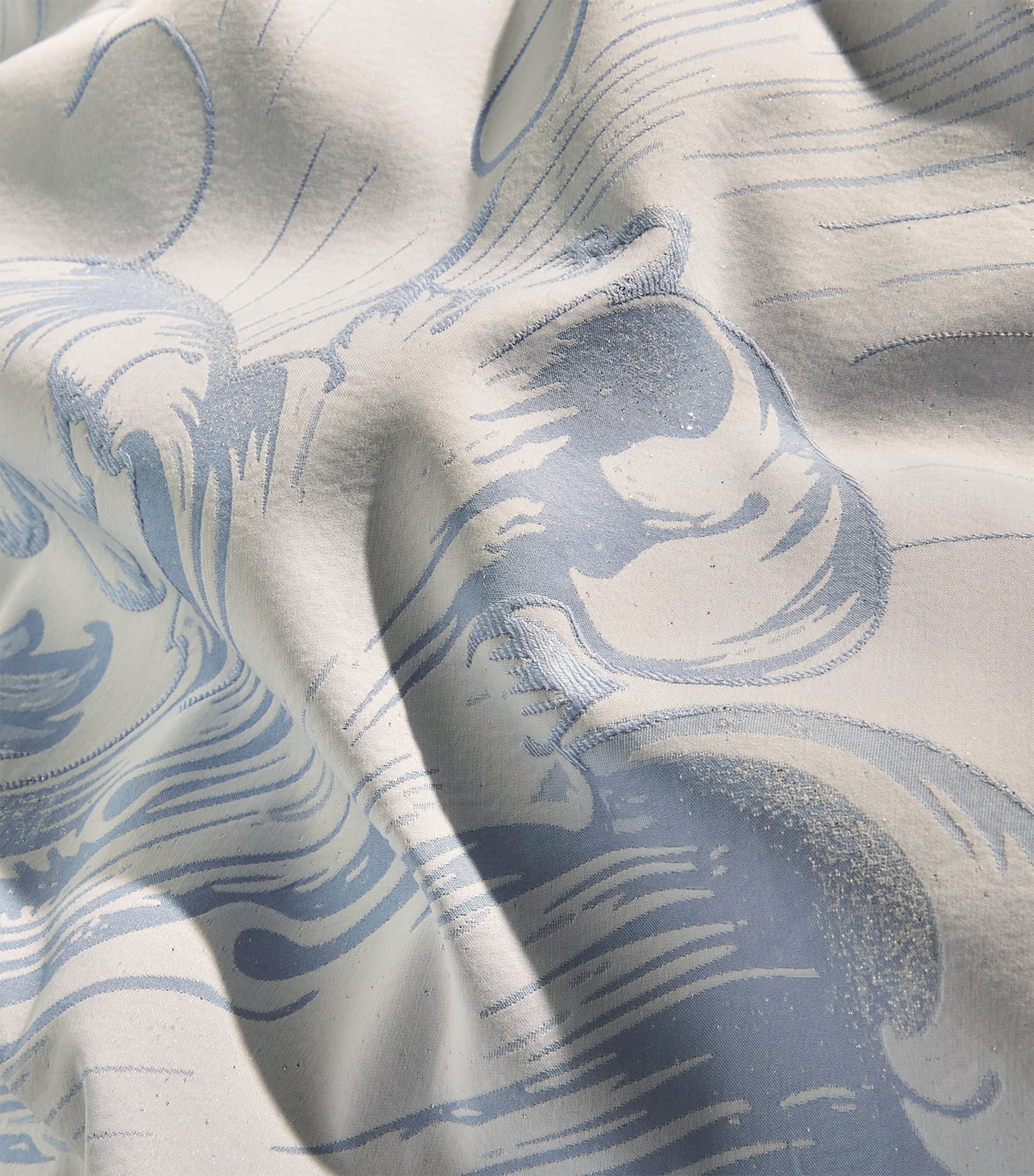 Celso De Lemos Egyptian Cotton Exquise King Duvet Cover (230cm x 220cm) Sky Blue Image 2