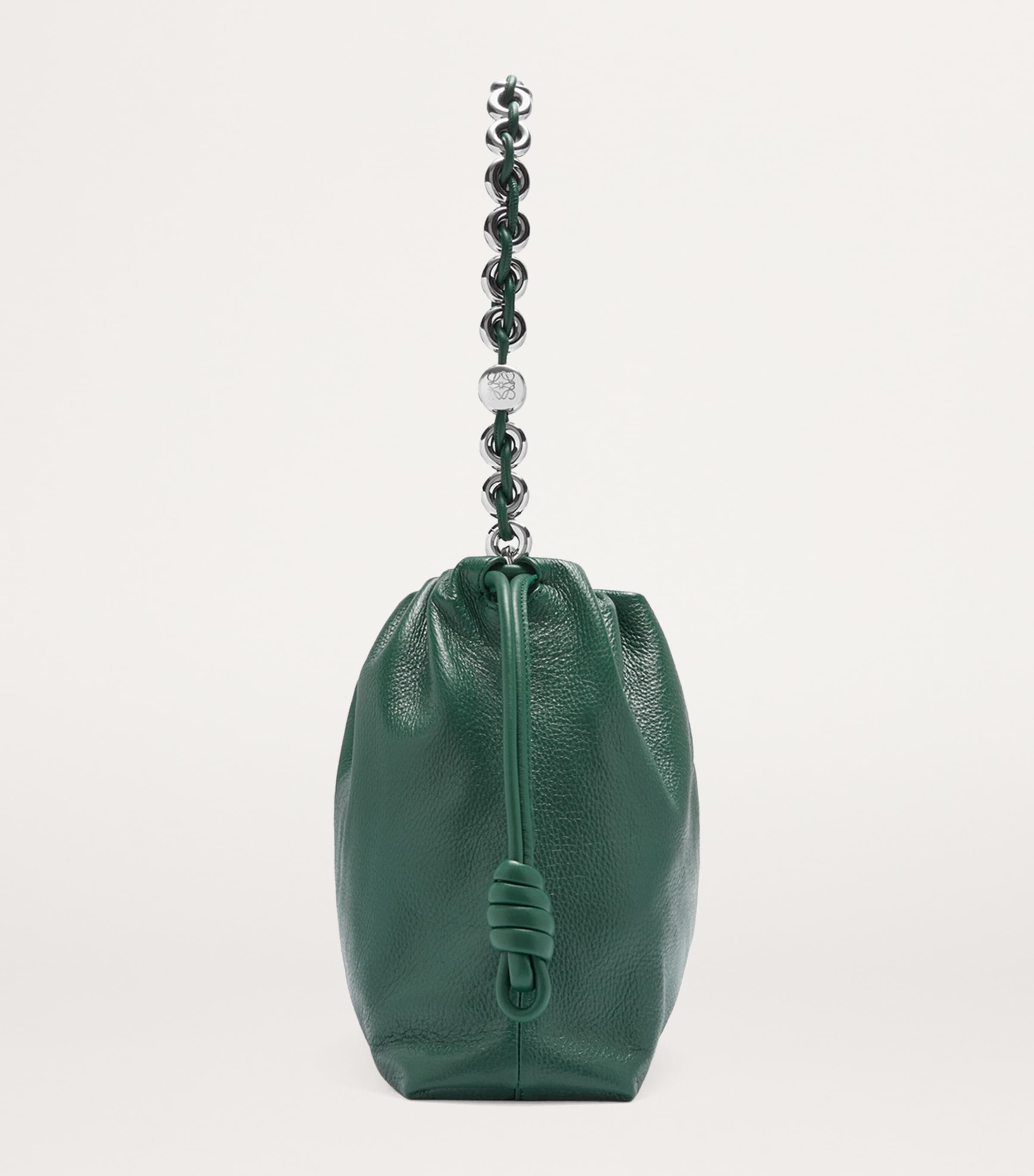 LOEWE Large Leather Flamenco Purse Evergreen Image 3