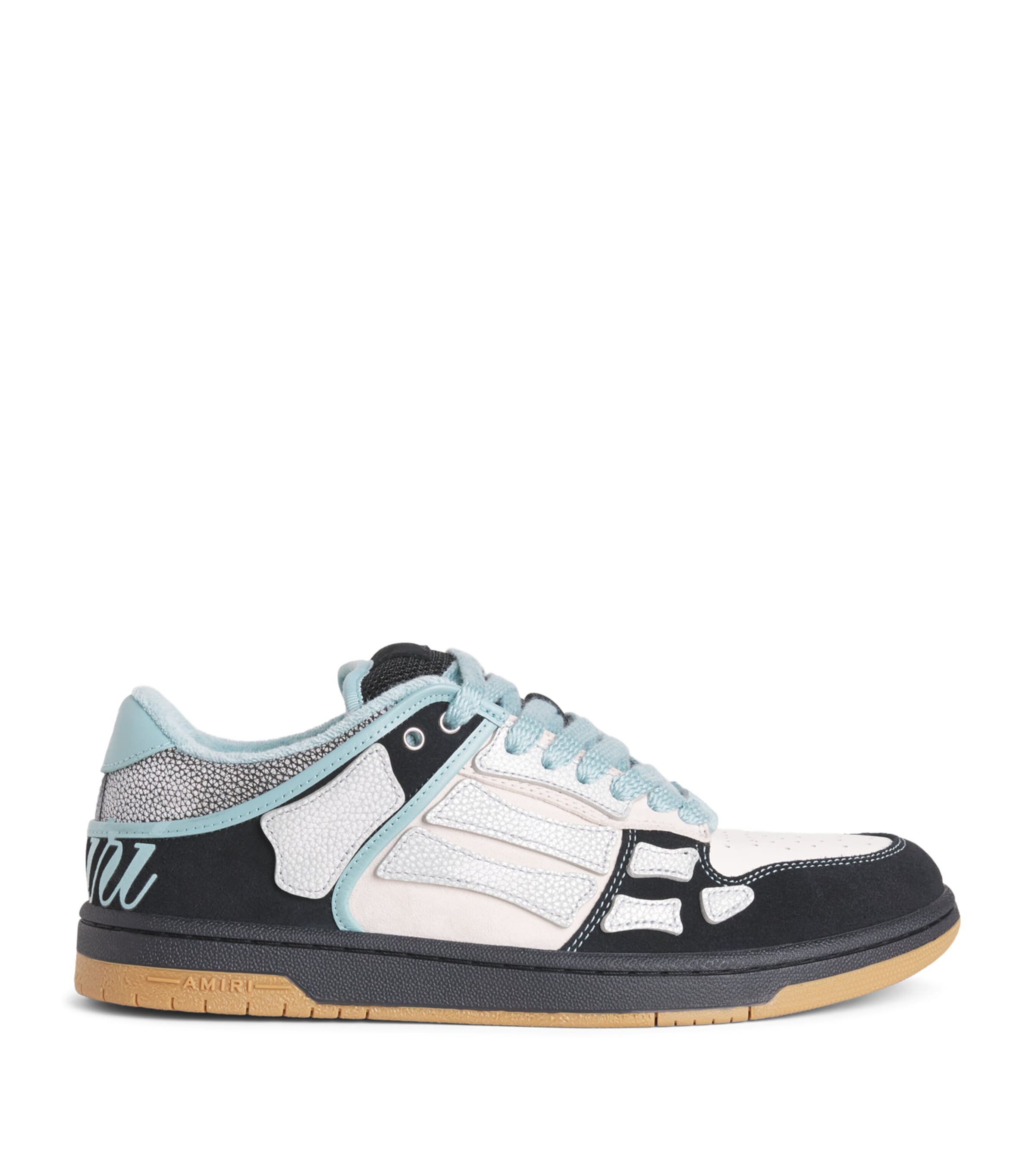 AMIRI Suede Skel Top Low Sneakers Black Image 1