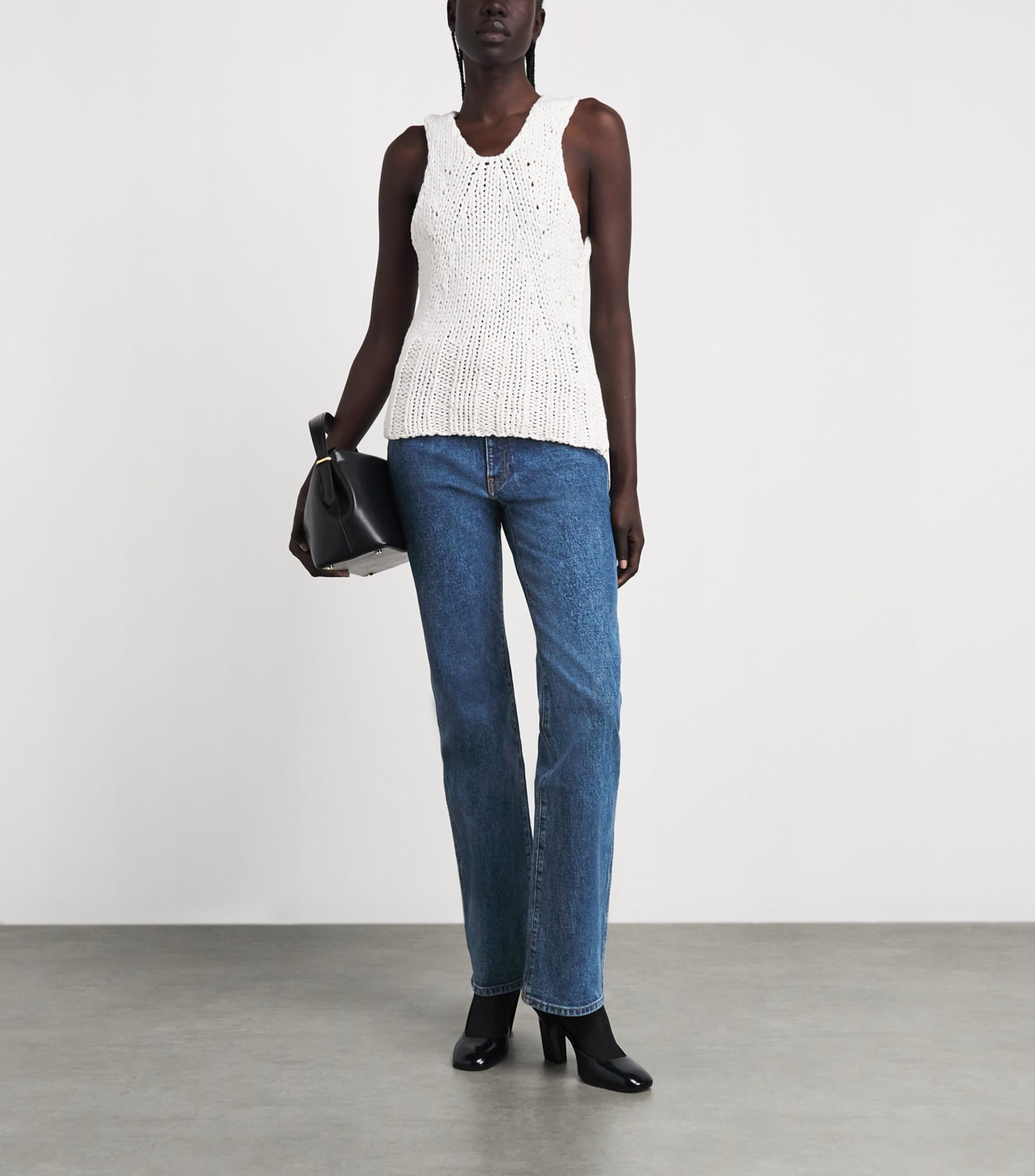 Khaite Womens Stretch-Denim Danielle High-Rise Jeans Boone Image 2