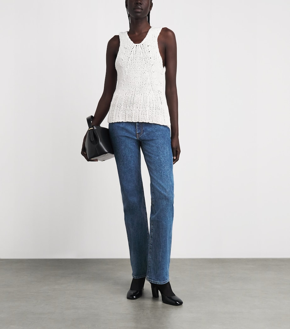Khaite Womens Stretch-Denim Danielle High-Rise Jeans Boone Image 2
