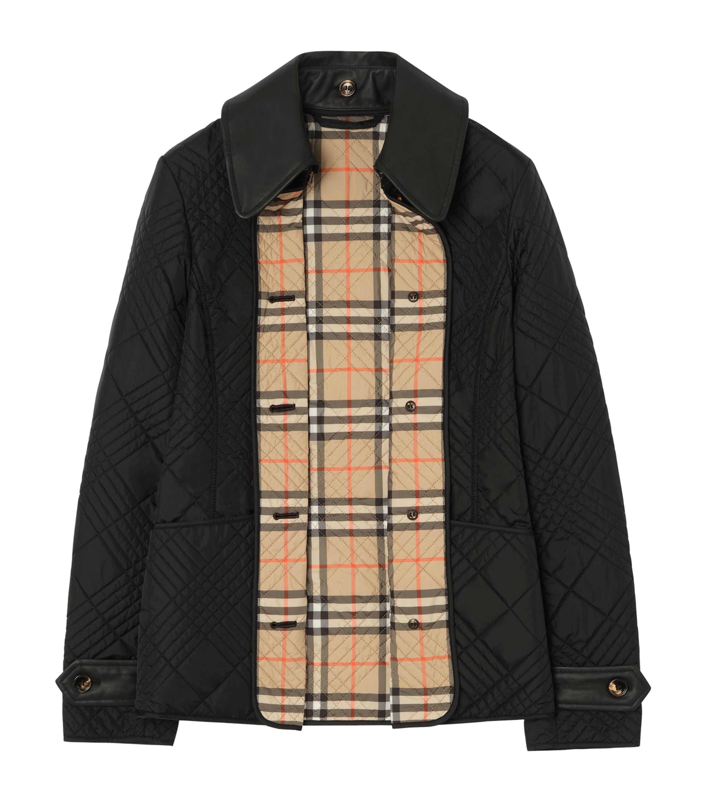 Burberry Womens Quilted Field Jacket Black Image 5