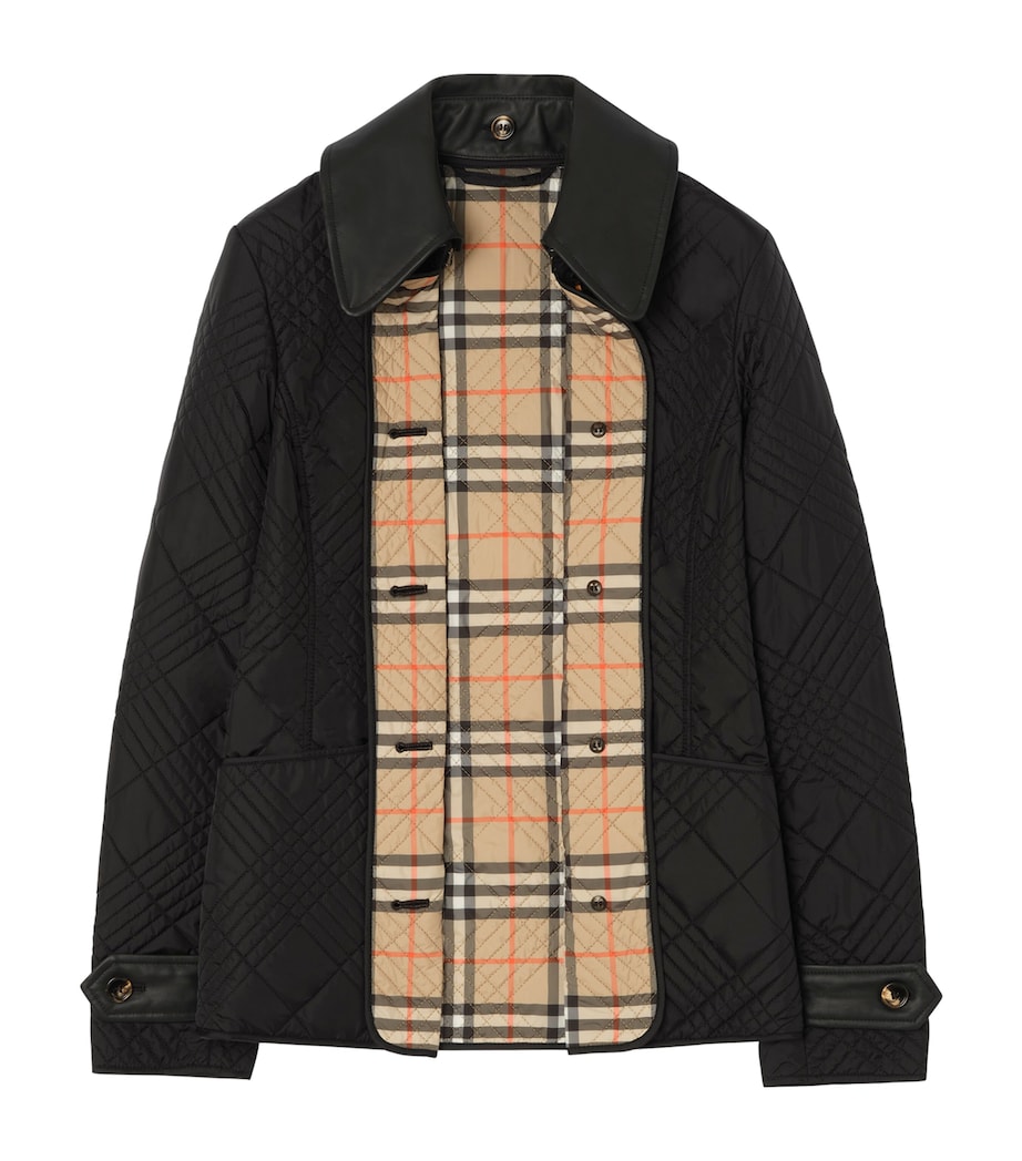 Burberry Womens Quilted Field Jacket Black Image 5