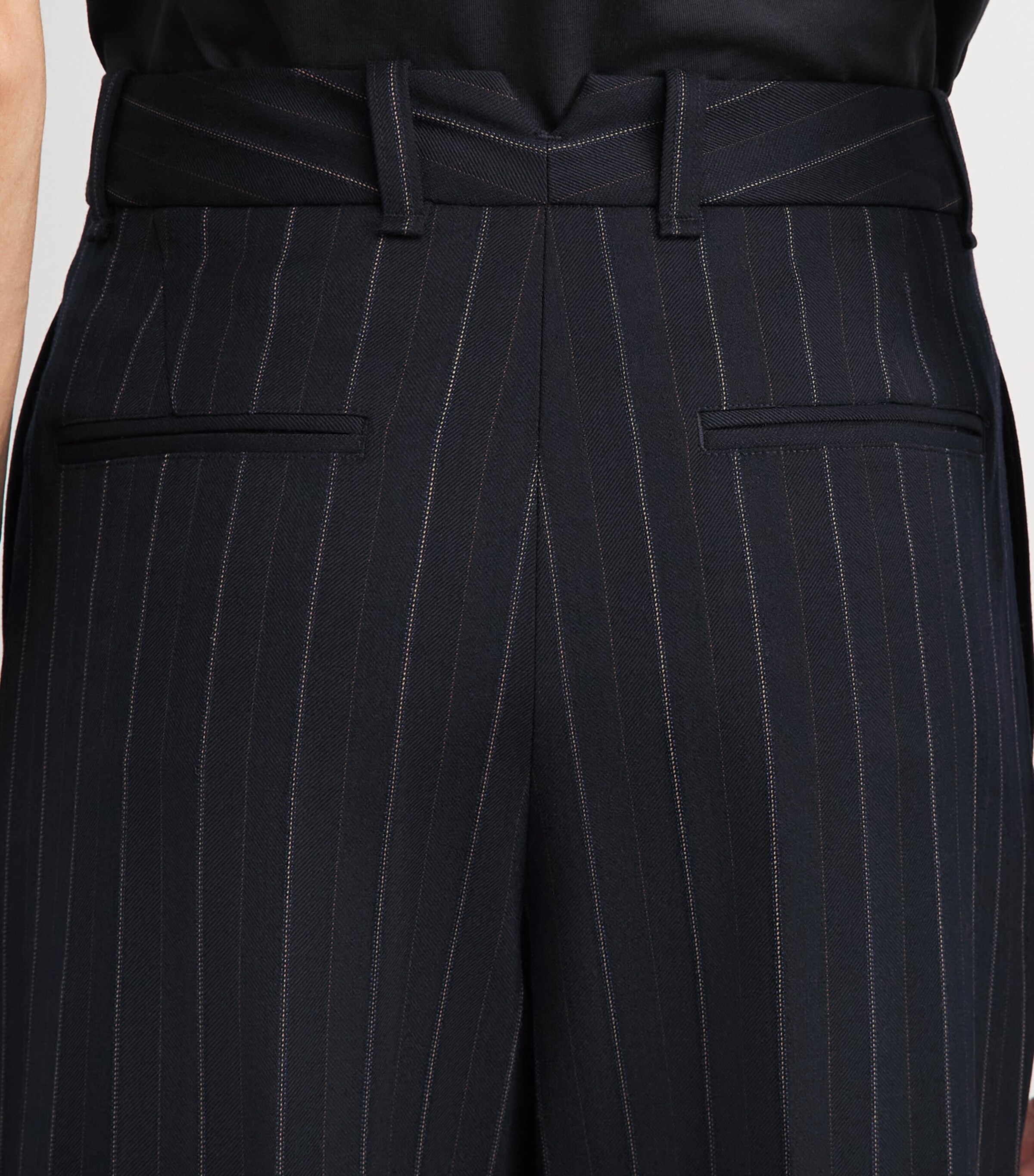 Rag & Bone Womens Pinstripe Wide-Leg Trousers Nvyst Image 3