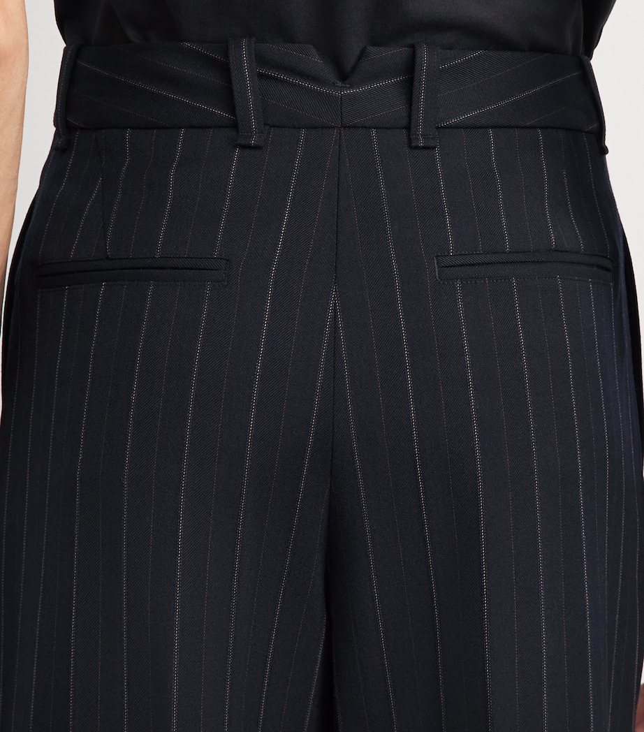 Rag & Bone Womens Pinstripe Wide-Leg Trousers Nvyst Image 3