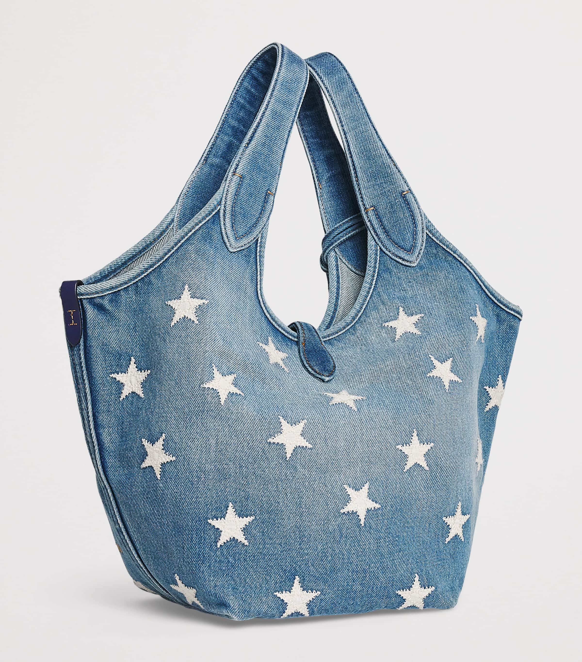 Medium Denim Polo Play Tote Bag CHRISTY WASH Image 3
