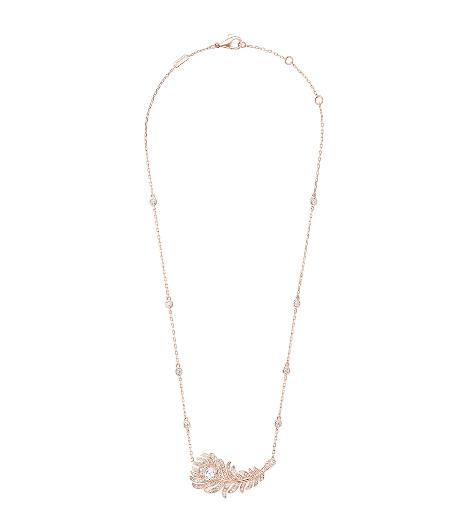 Rose Gold and Diamond Plume de Paon Necklace ROSE GOLD Image 1