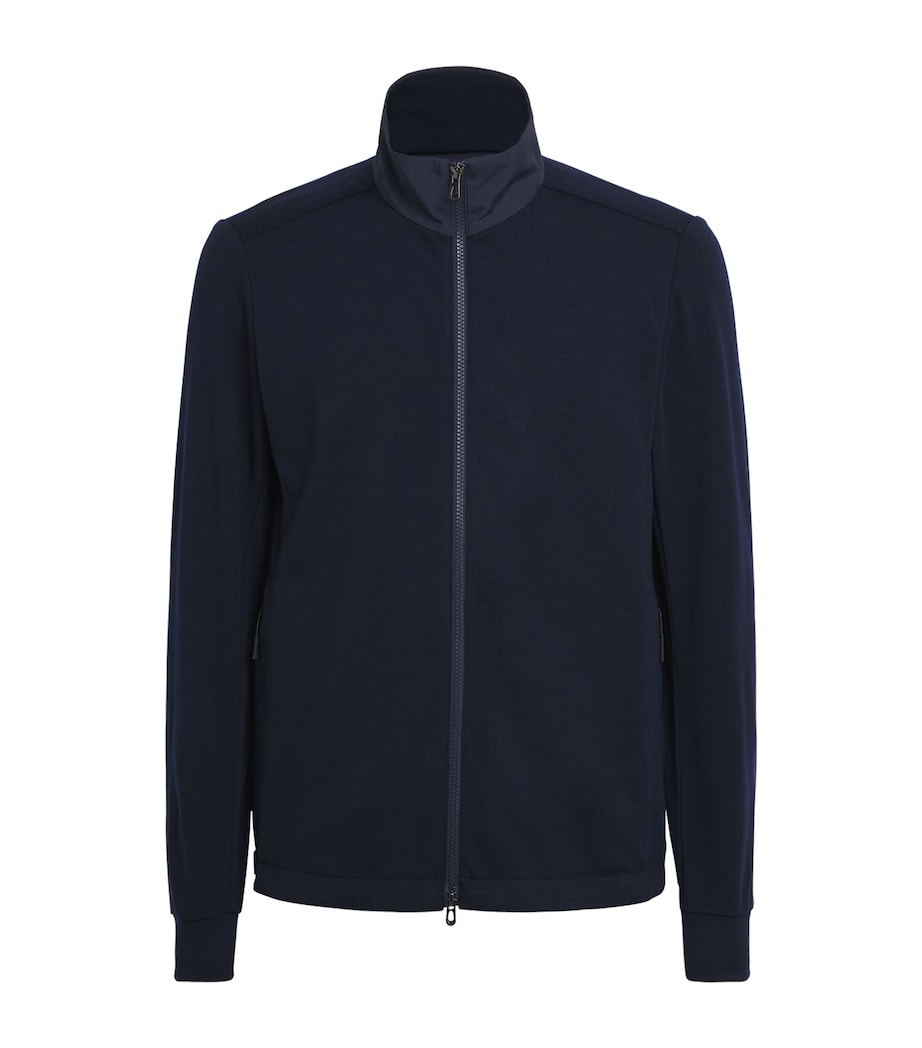 Sease Mens Virgin Wool-Blend Explorer Sweatshirt Navy Blue Image 1