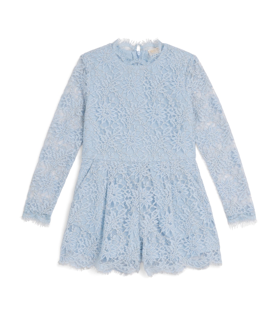 MARLO Lace Angelina Romper (3-14 Years) Blue Image 1