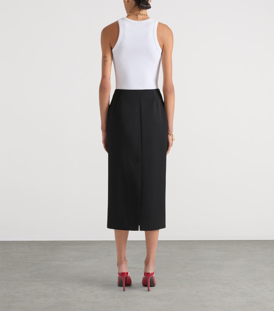 Stretch-Cotton Logo Tank Top WHITE Image 4