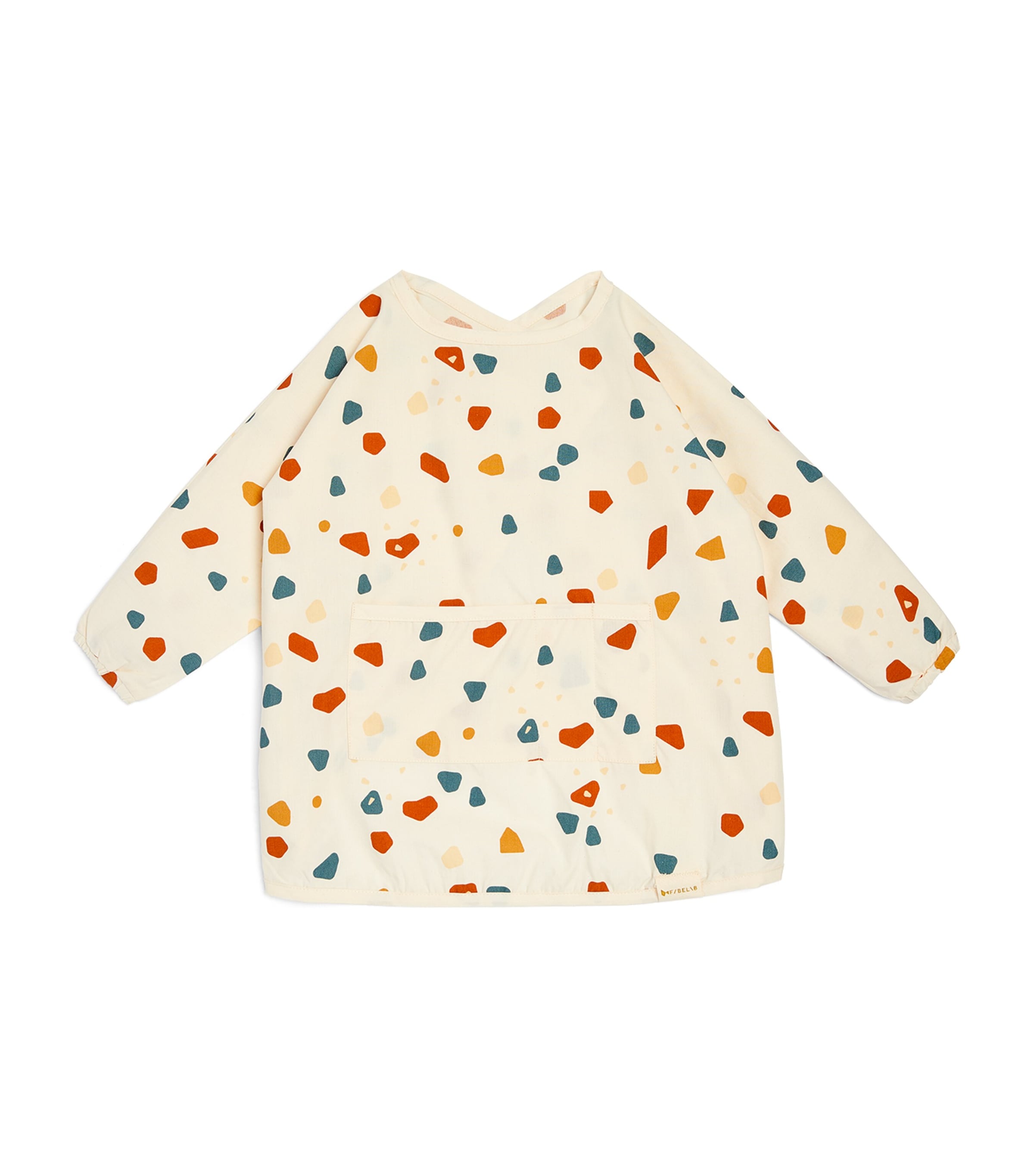 Fabelab Kids' Terrazzo Print Craft Smock In Neutral