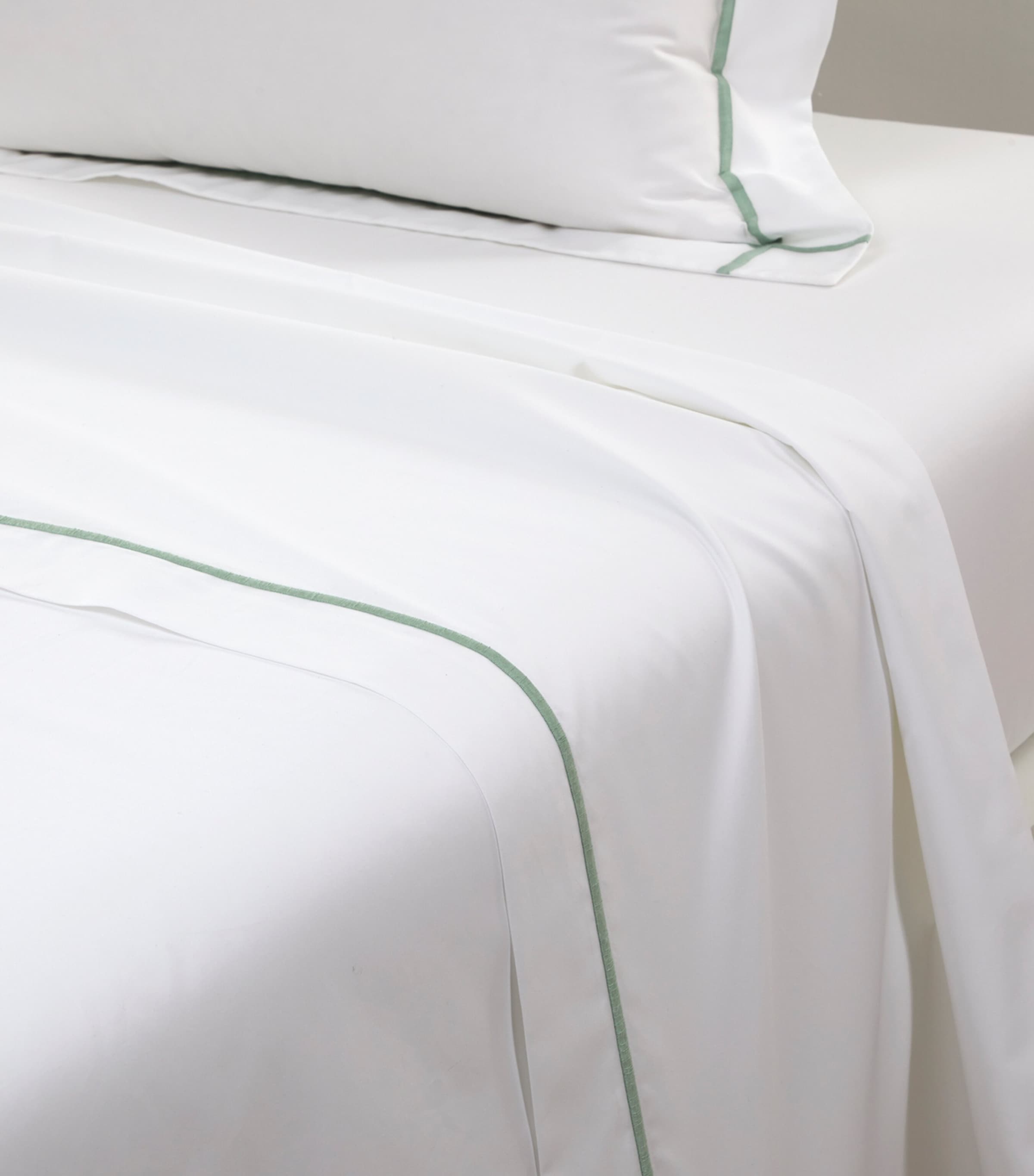 Yves Delorme Cotton Athena Double Flat Sheet (240cm x 295cm) Veronese Image 2