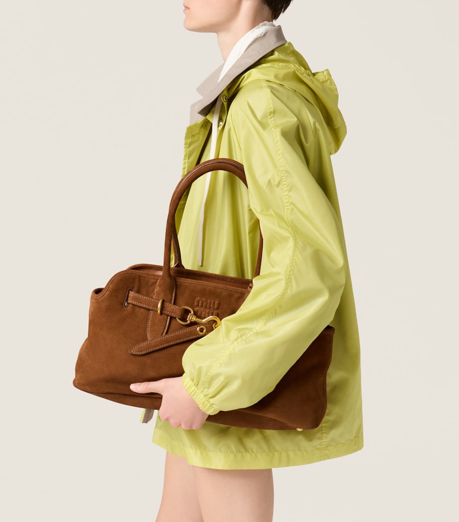 Suede Aventure Top-Handle Bag F0316 Image 2