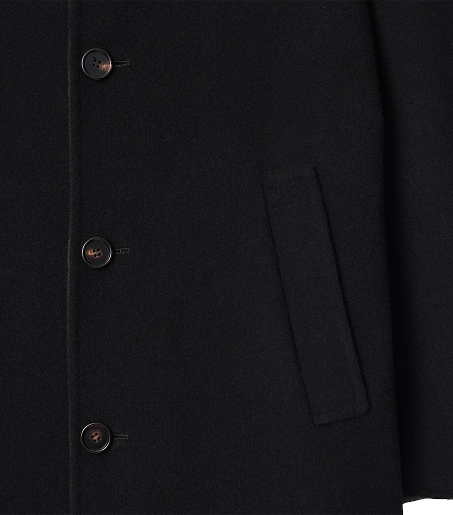 Wool Mid-Length Car Coat BLACK/SNUG IP CHECK Image 6