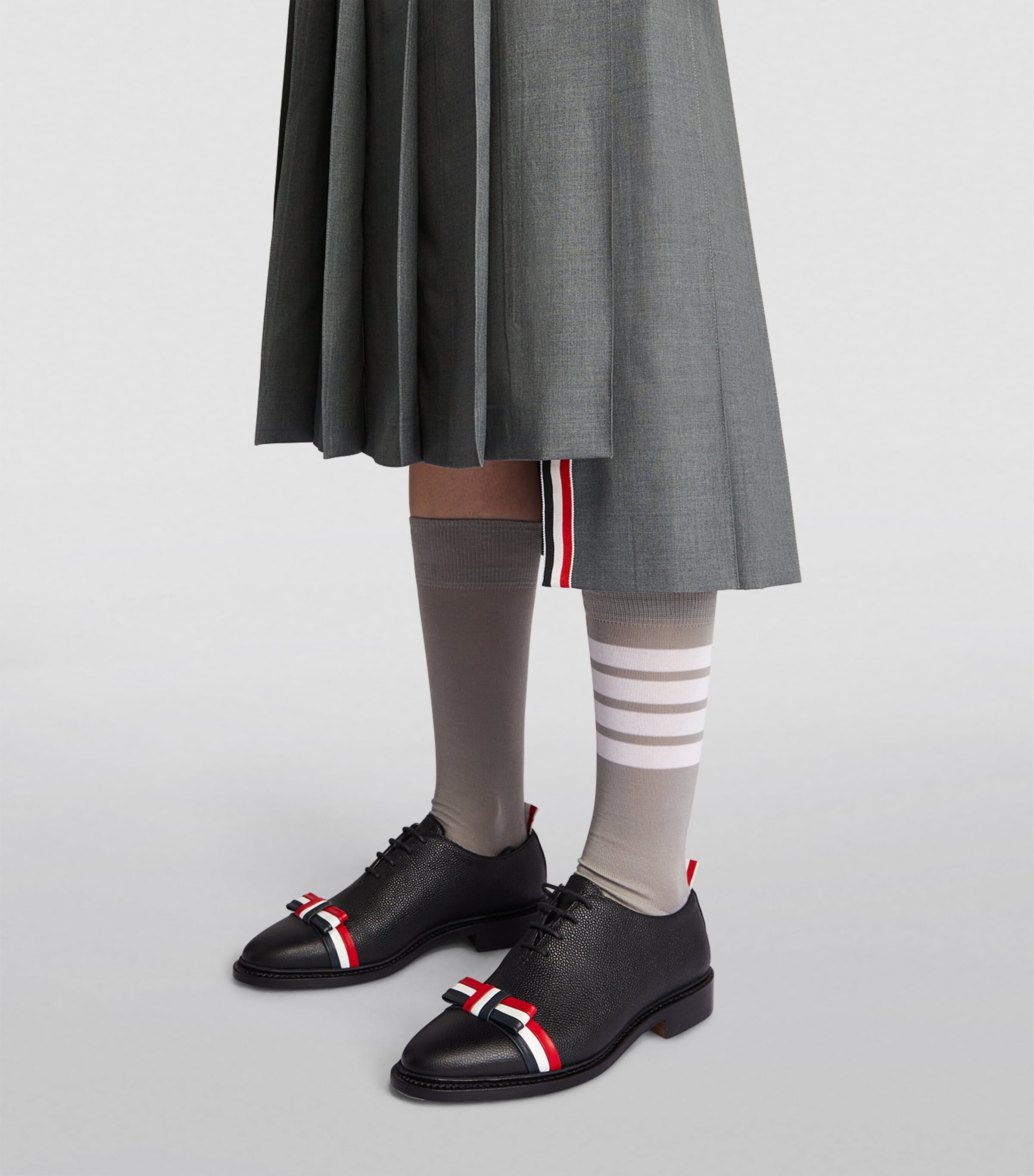 Pleated Midi Skirt MED GREY Image 6