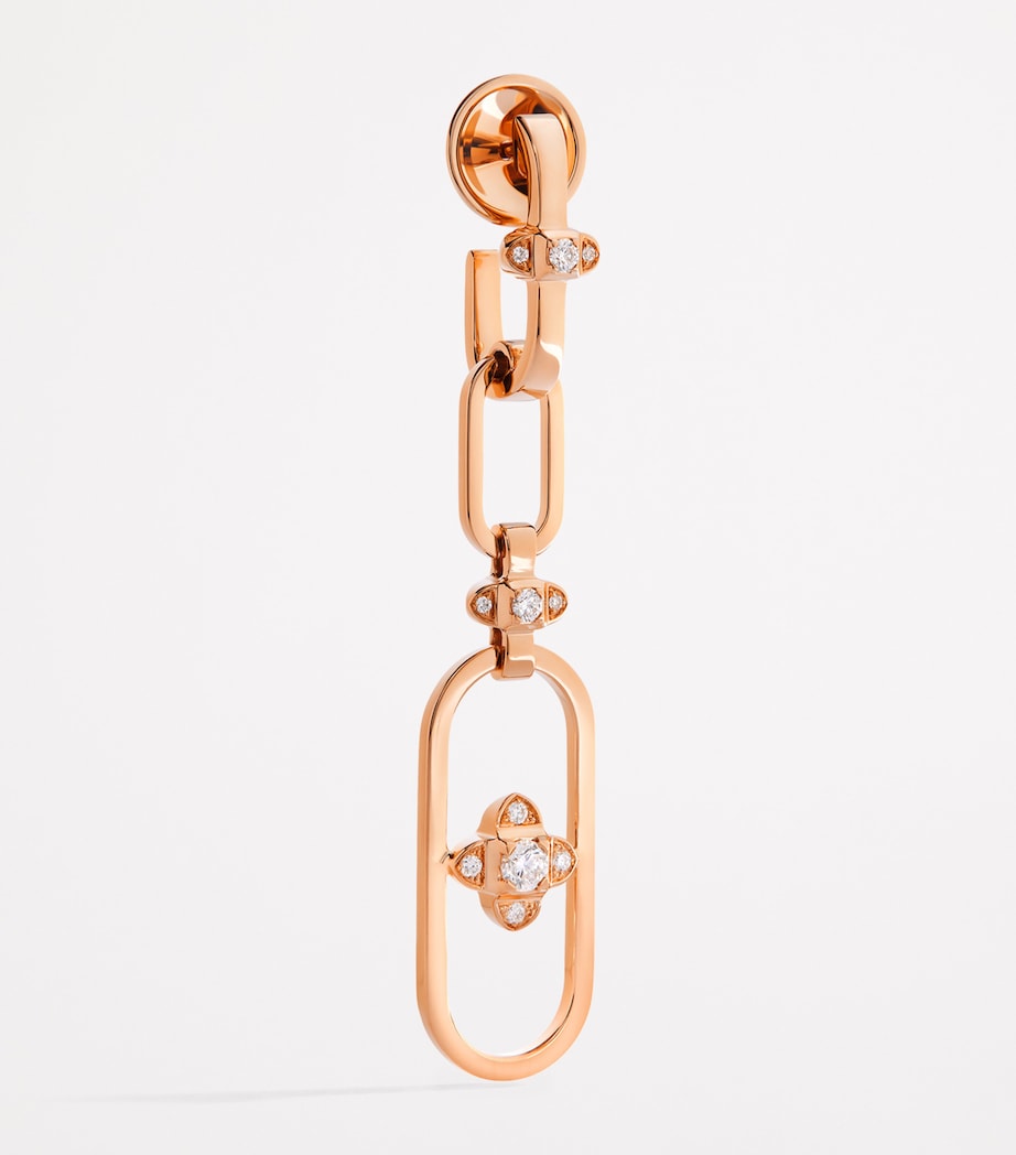 Rose Gold and Diamond Tip-Top Link Drop Earrings ROSE GOLD Image 2