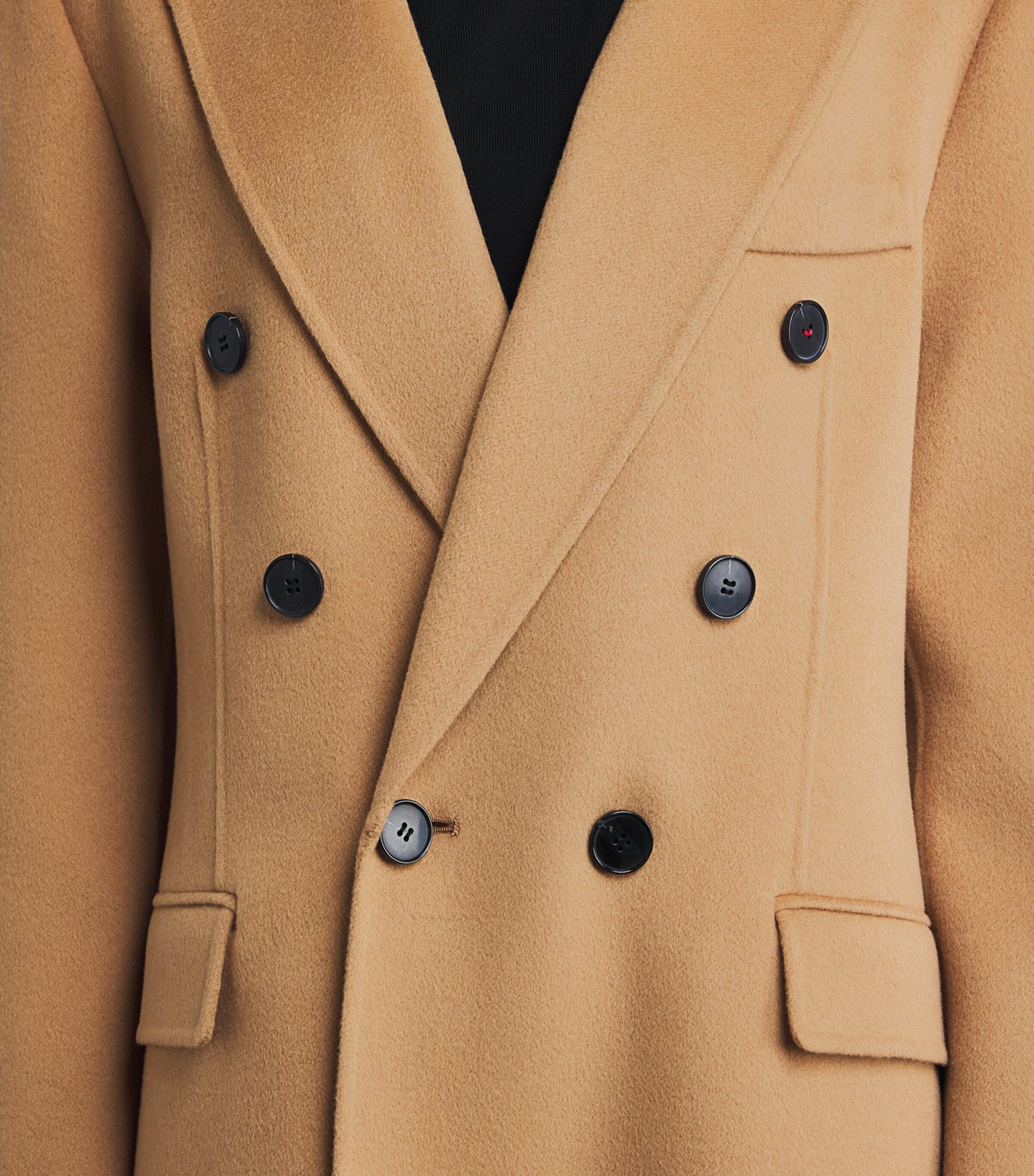 Victoria Beckham Womens Wool-Cashmere Double-Faced Coat Camel Image 6