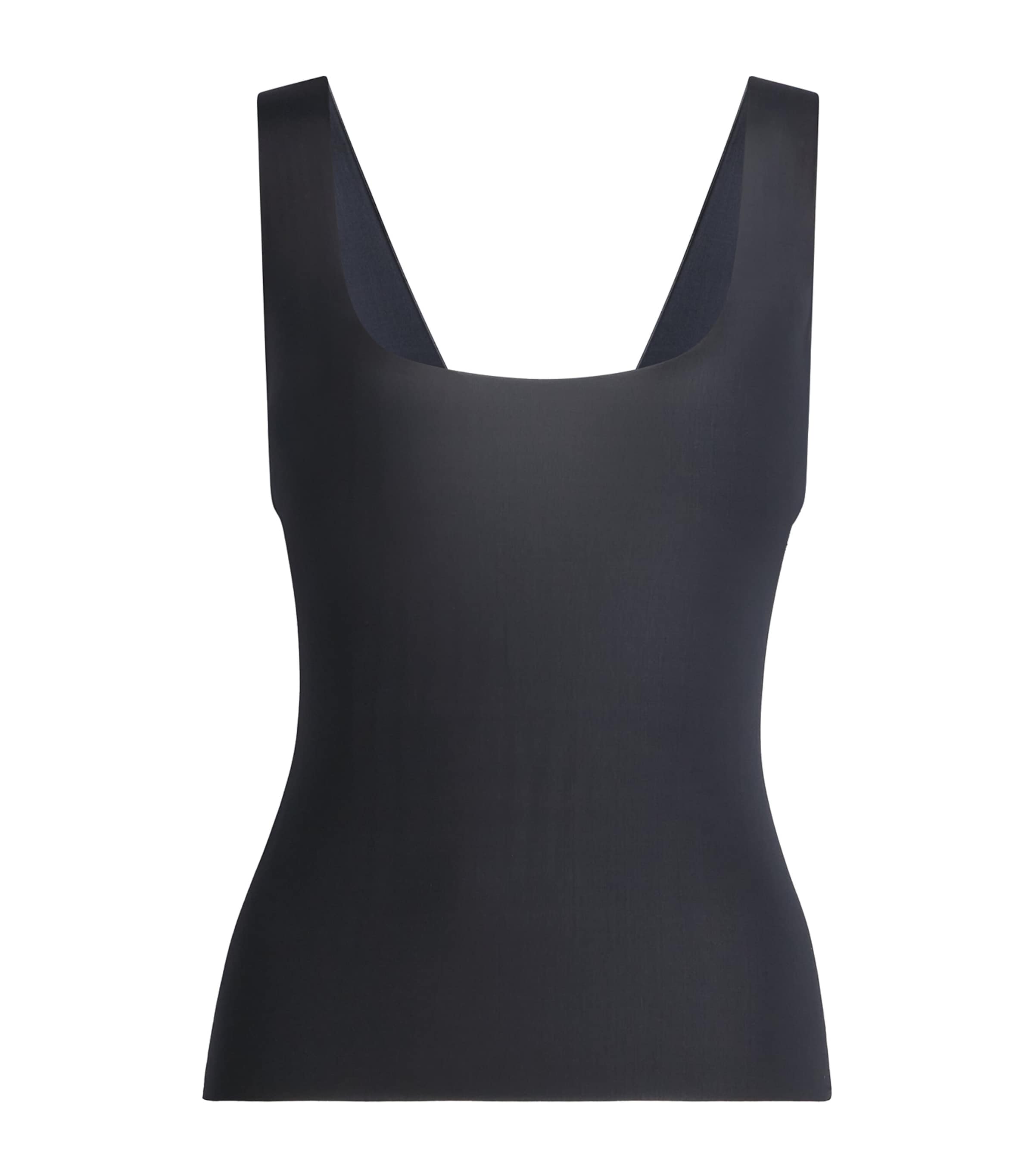Skims Stretch-jersey Milky Sheer Tank Top In Black