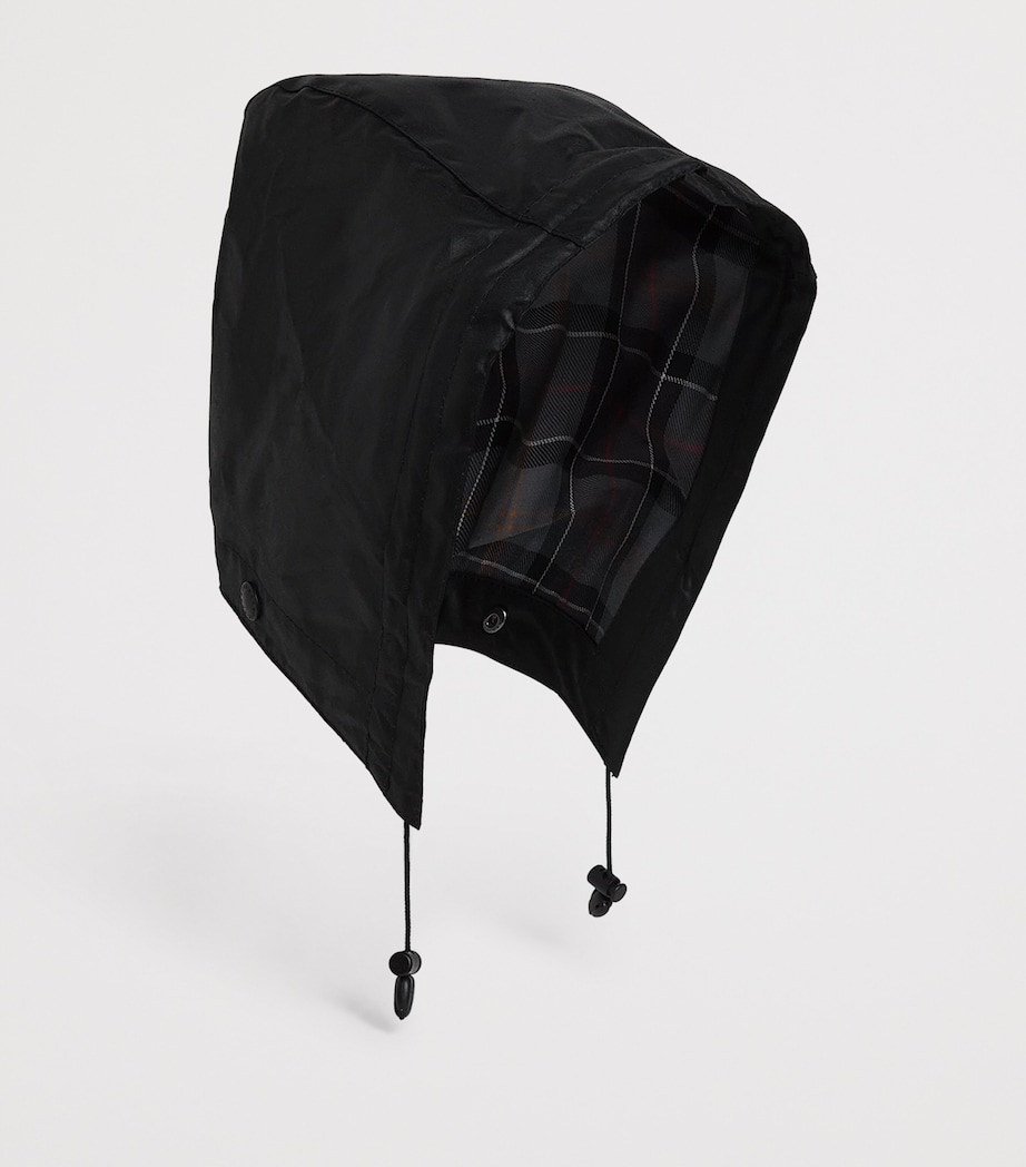 Waxed Cotton Hood BLACK Image 2