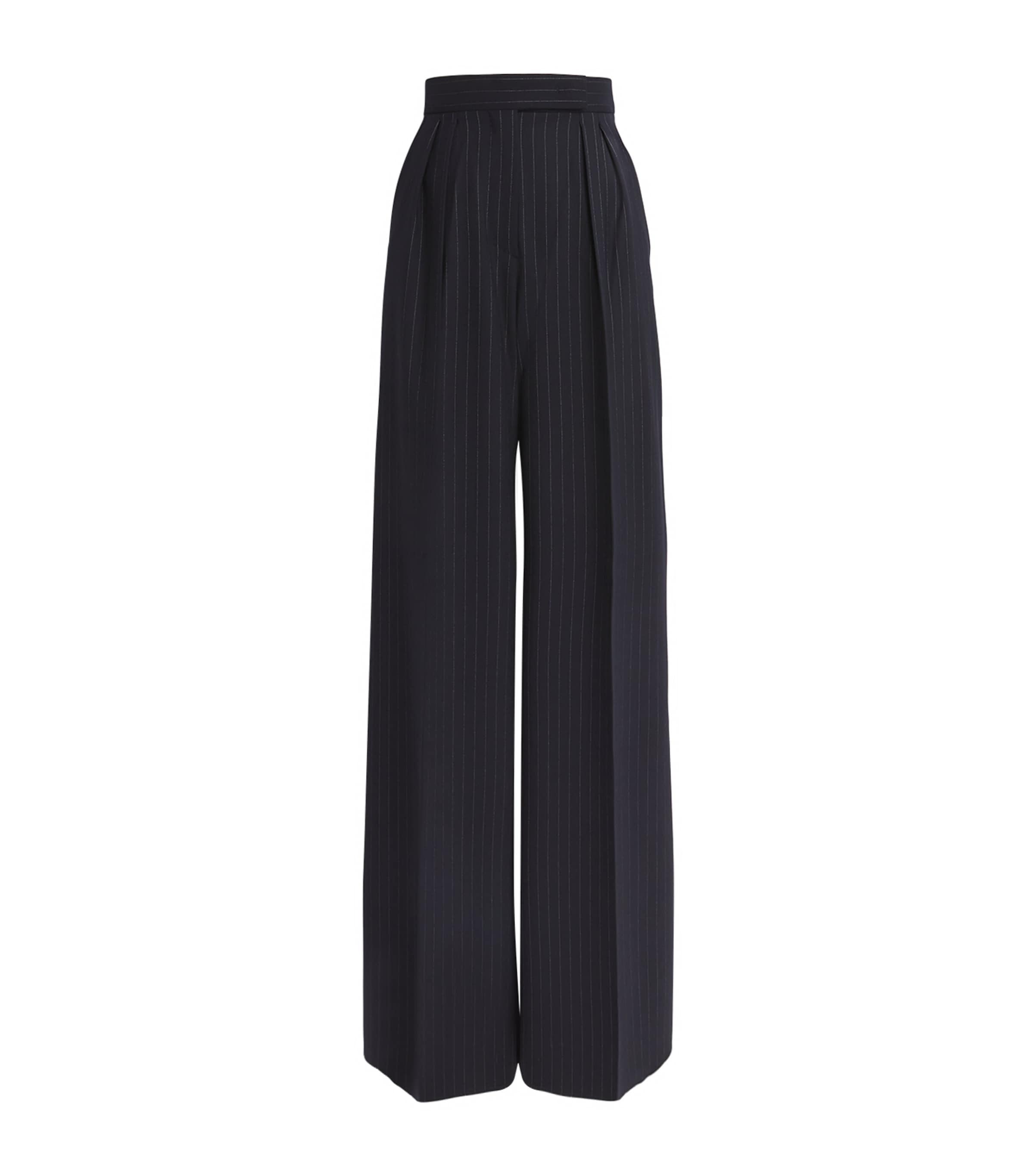 Max Mara Wide-leg Tailored Trousers In Blue