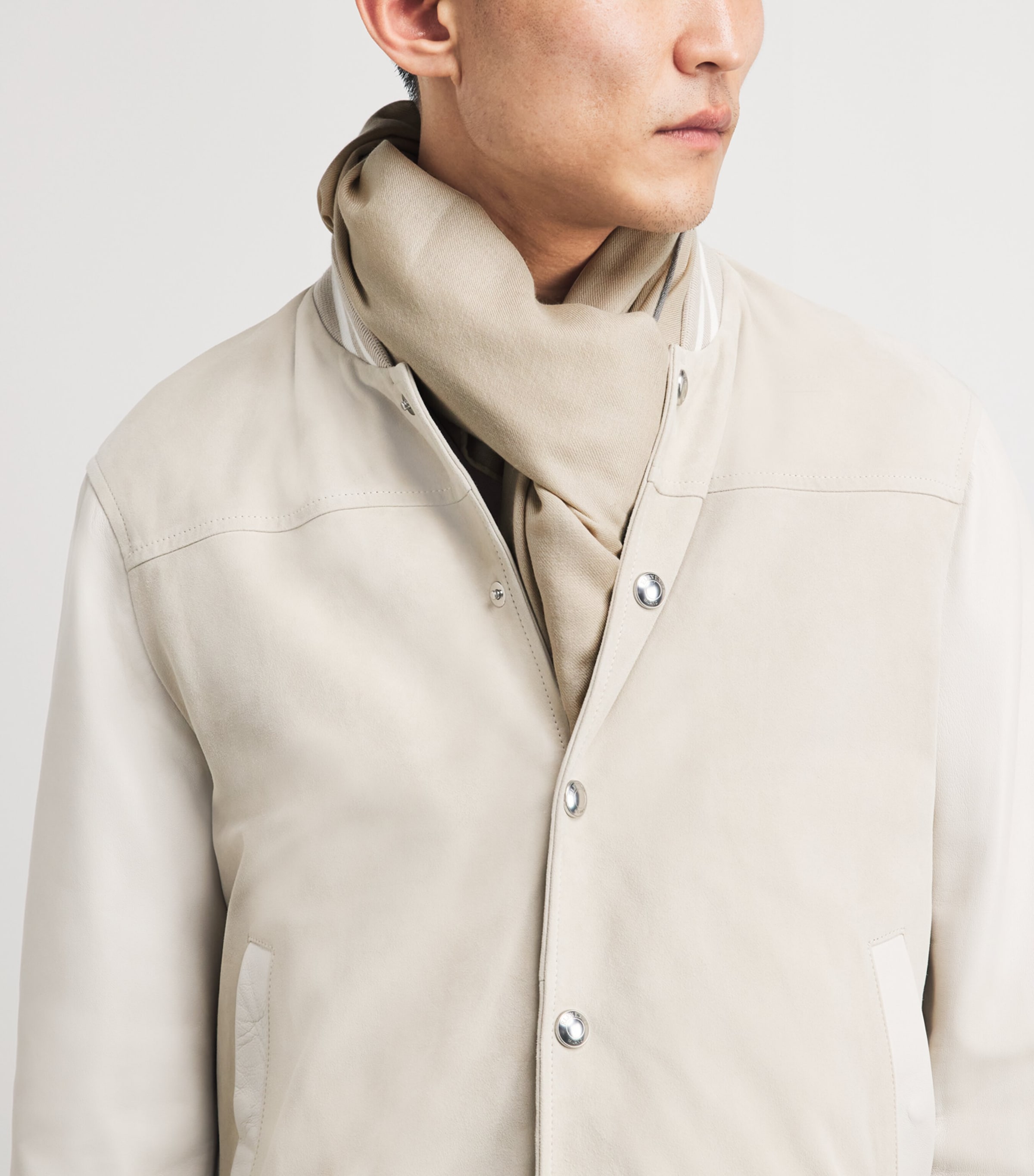 Eleventy Wool-Cashmere-Silk Scarf Sabbia Image 3