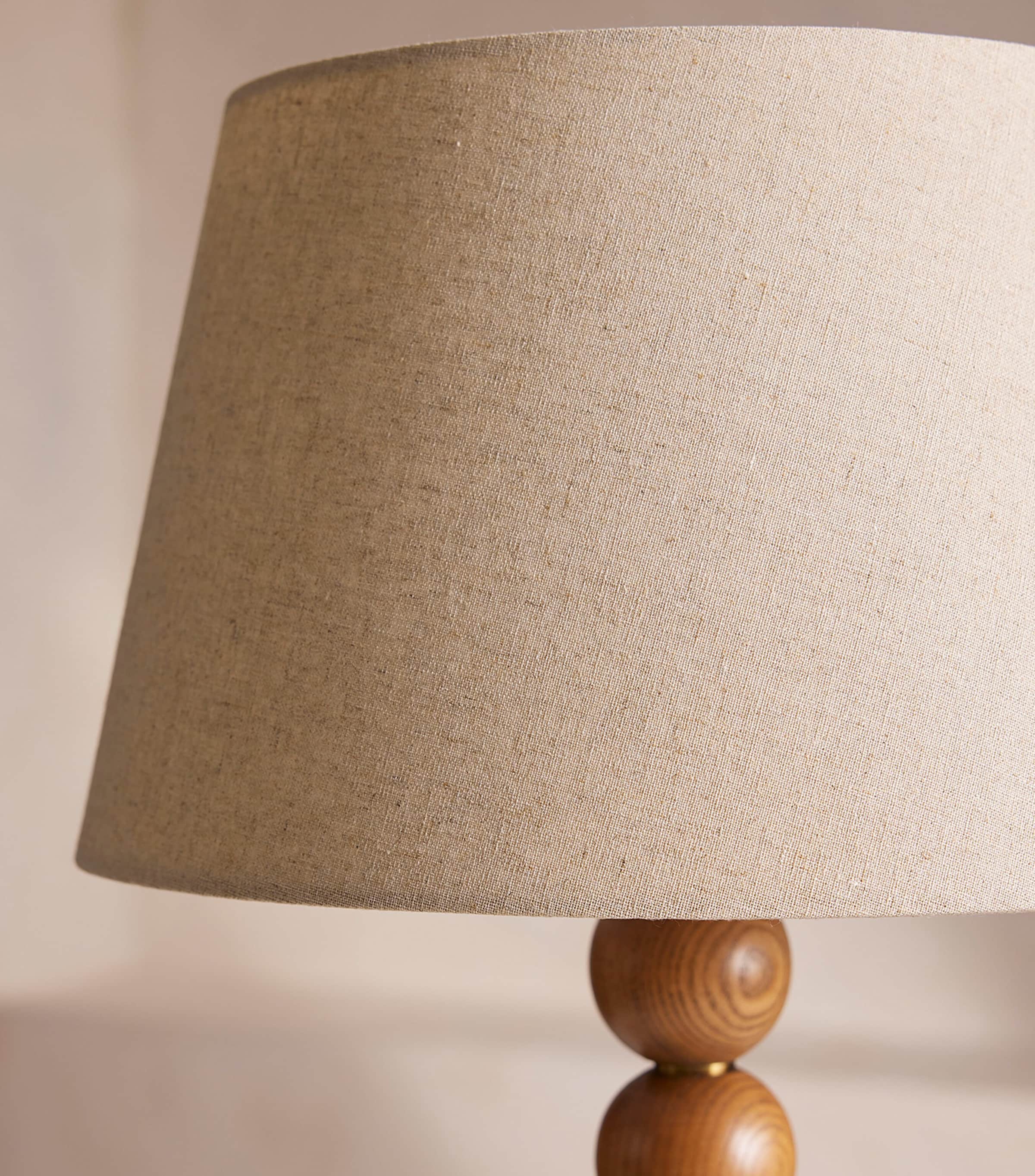 Soho Home Wood Bead Table Lamp Brown Image 3