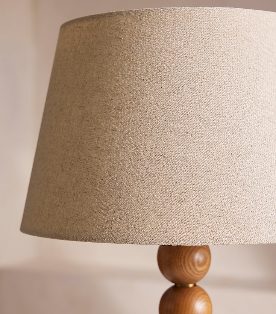 Soho Home Wood Bead Table Lamp Brown Image 3