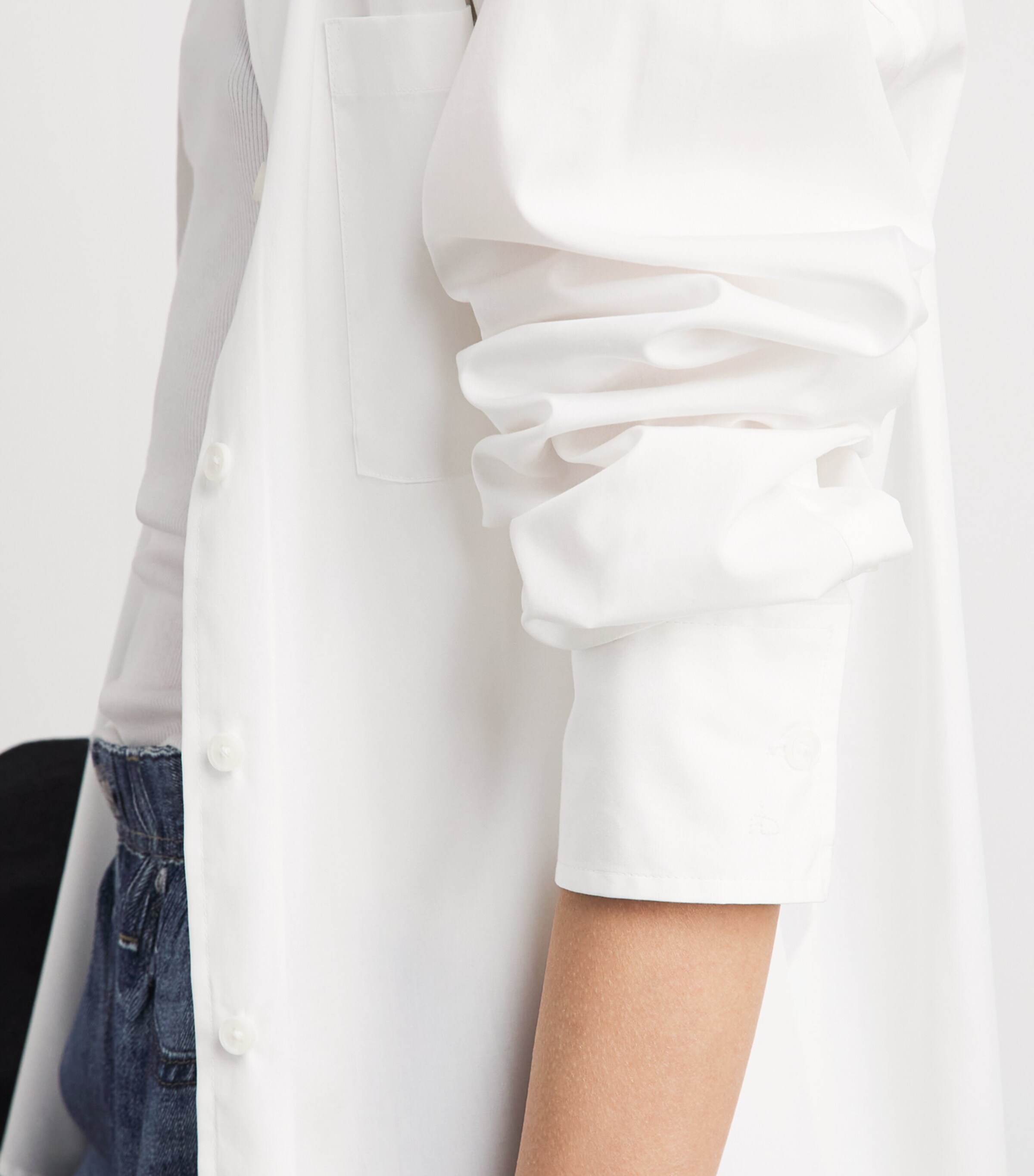 Rag & Bone Womens Cotton Poplin Connie Shirt White Image 3