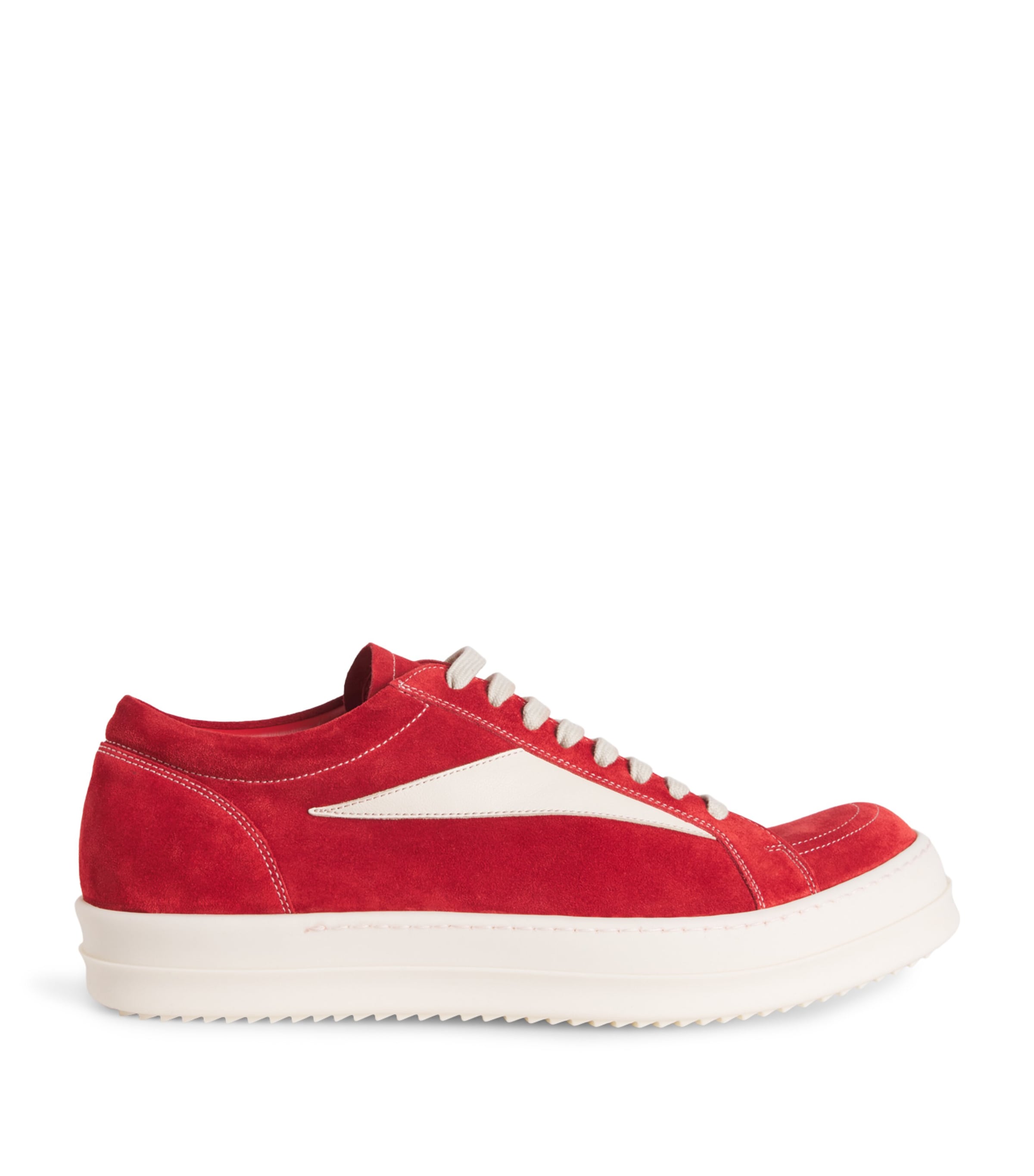 Rick Owens Tumbled Lambskin Vintage Sneakers Crnln/milk/milk Image 1