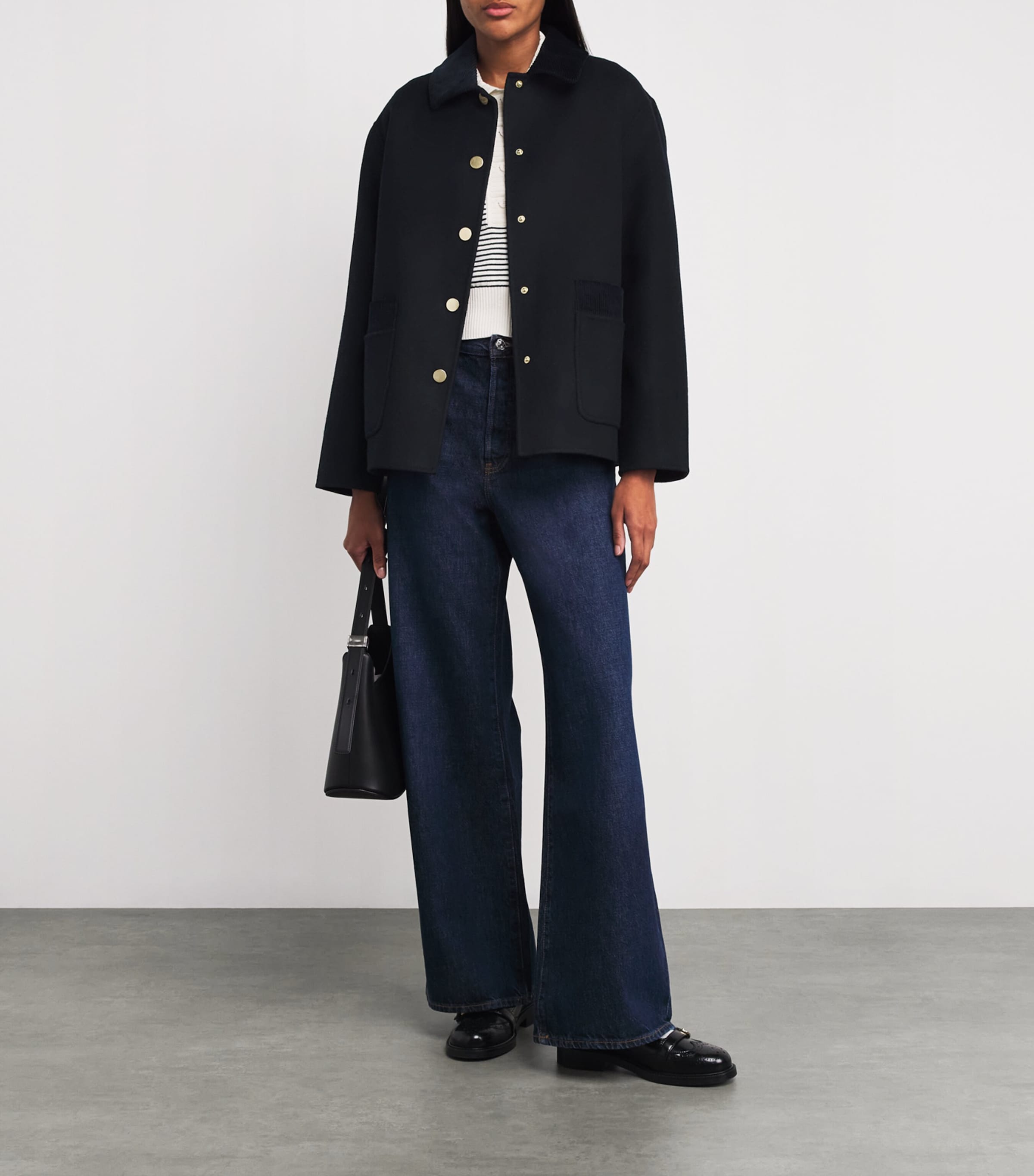 Wool Tailored Coat NAVY Image 2