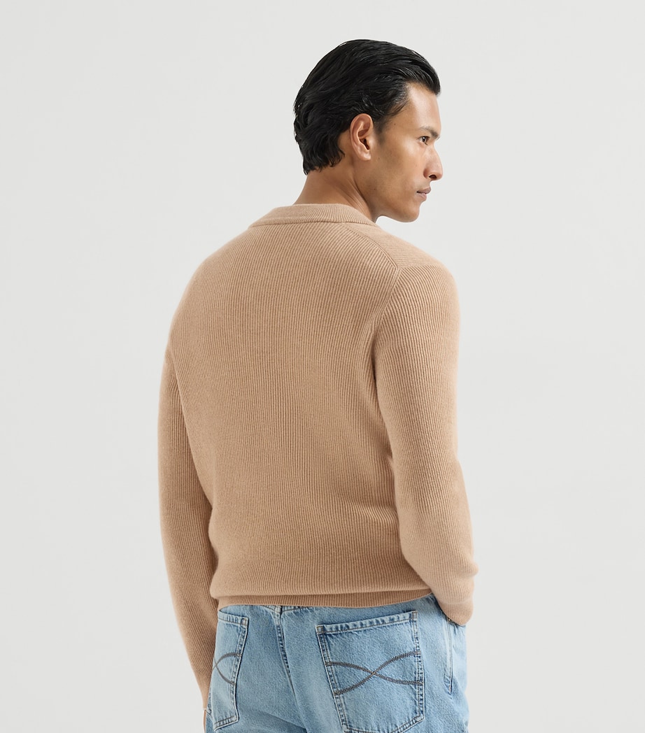 Brunello Cucinelli Mens Cashmere Button-Up Sweater Image 3