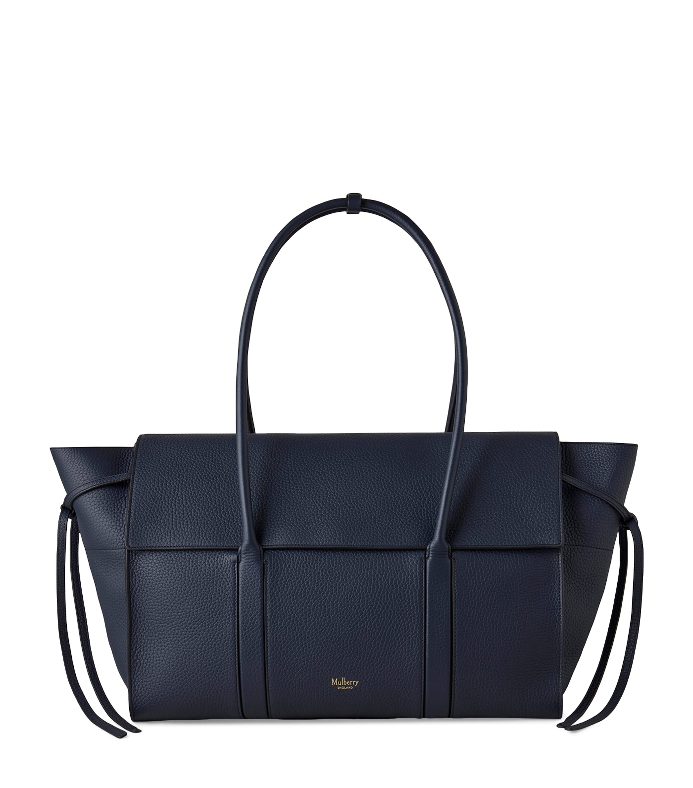 Shop Mulberry Leather Soft Bayswater Tote Bag In Black