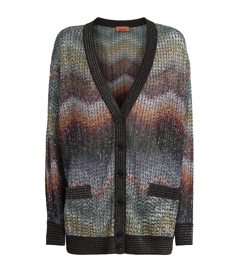 Sequin Zigzag Cardigan S72P0 MULTI DARK Image 1