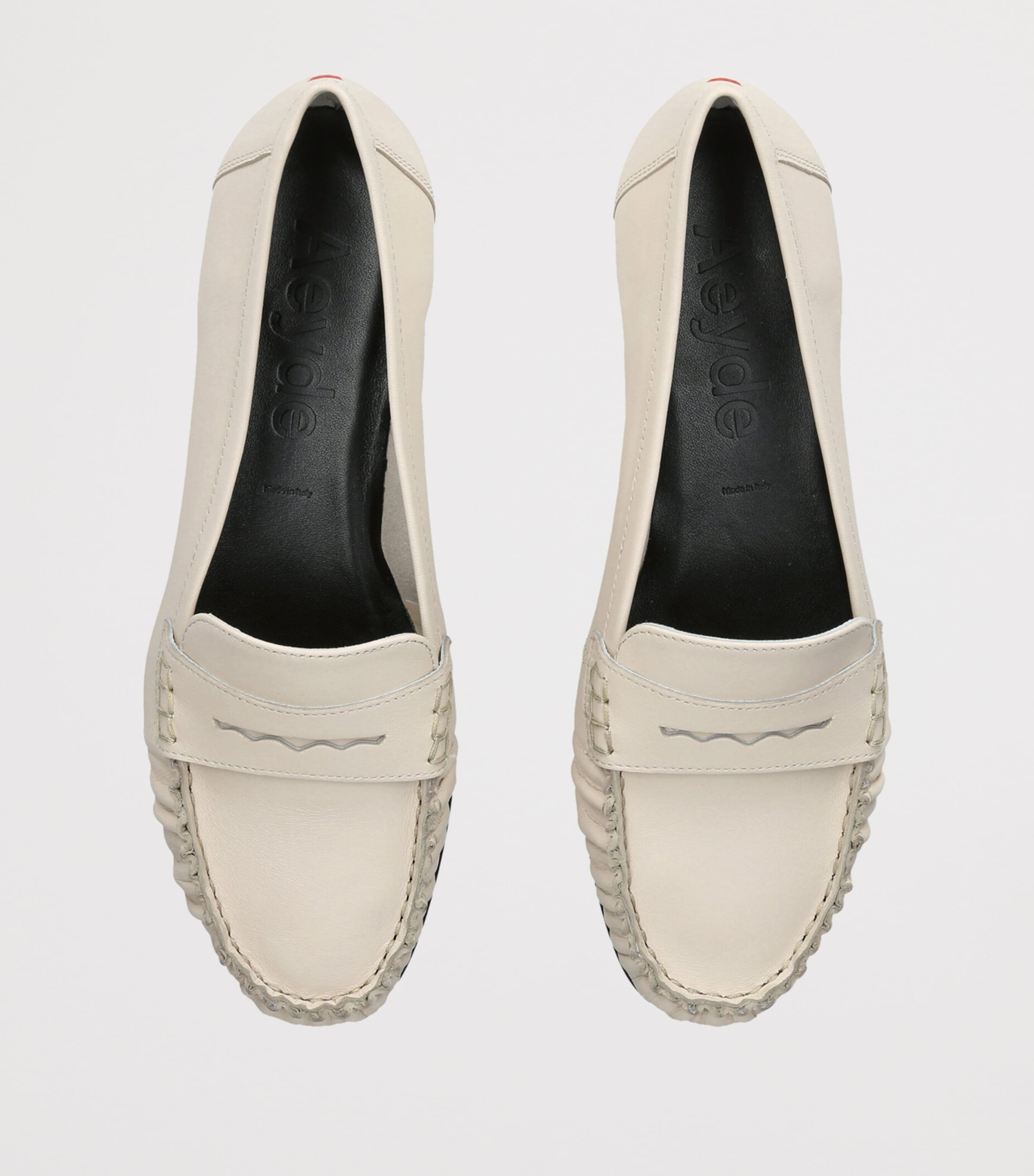 aeyde Leather Aldous Loafer Cream Image 3