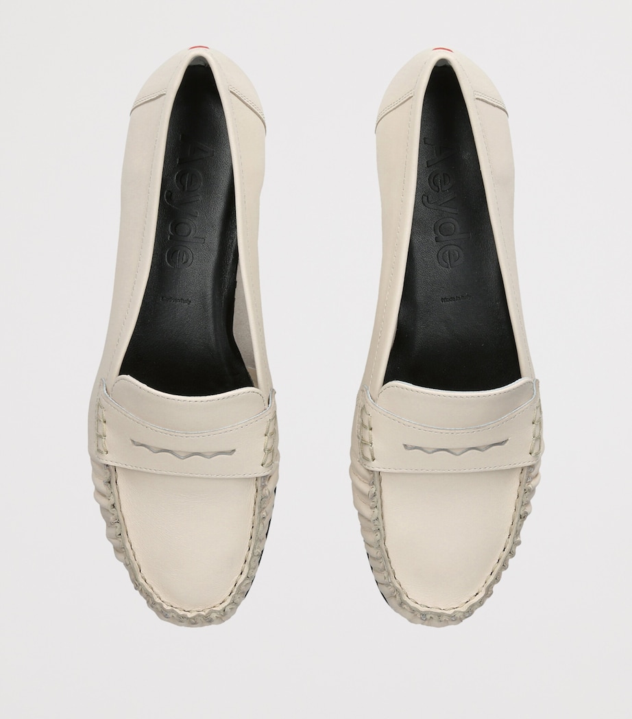 aeyde Leather Aldous Loafer Cream Image 3