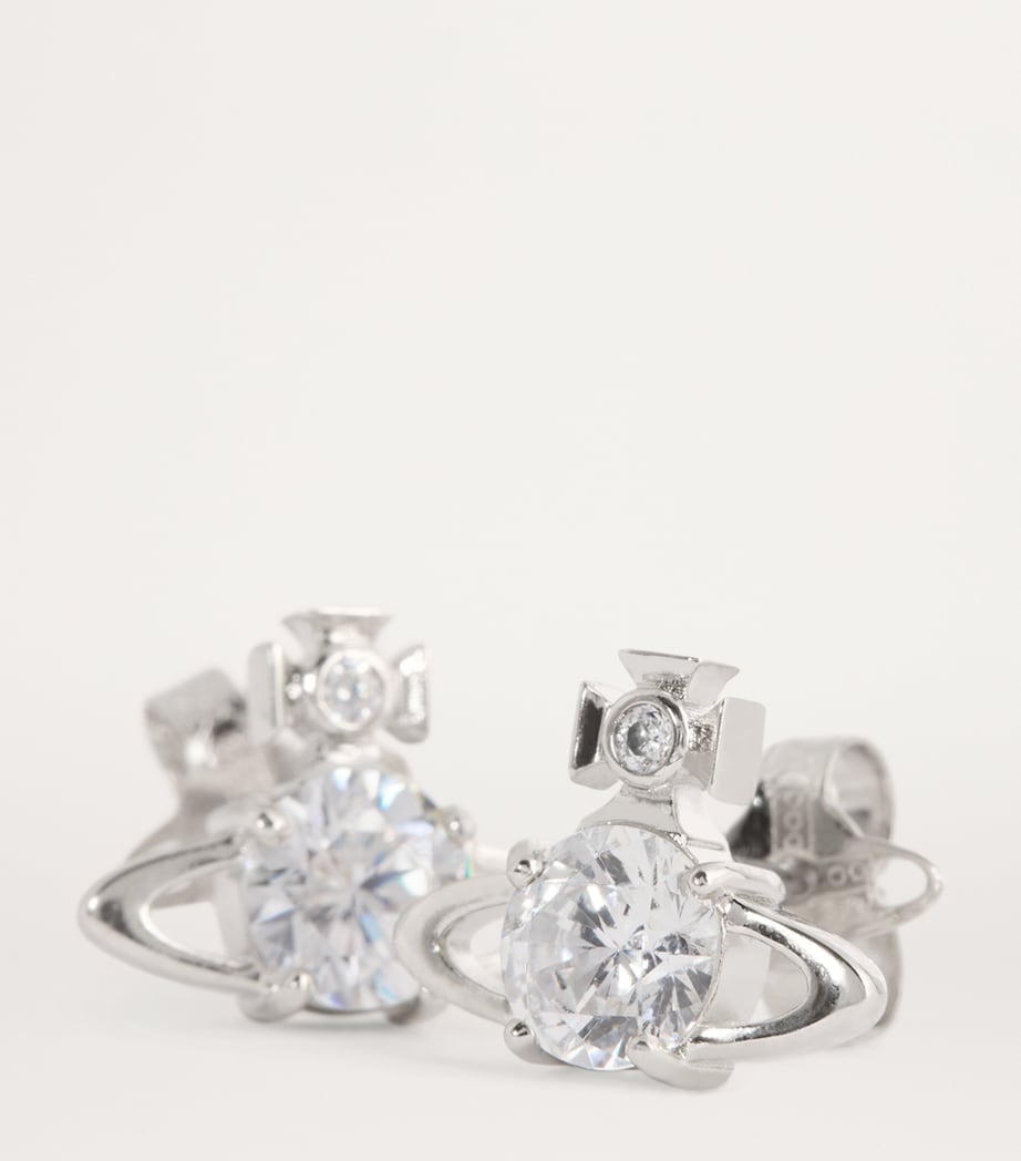 Embellished Reina Stud Earrings SS22-PLATINUM CZ Image 6