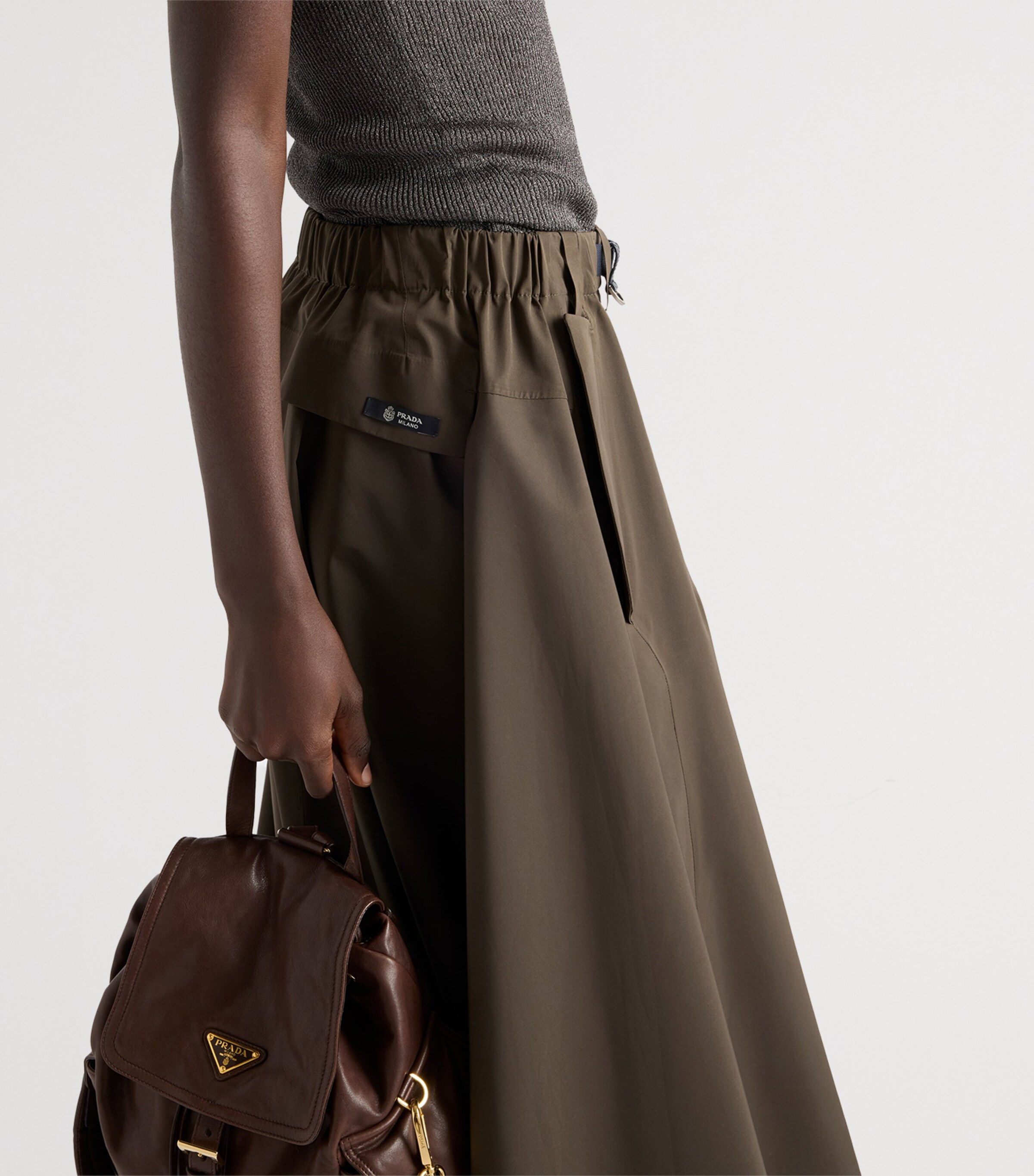 Technical Circle Midi Skirt F0334 Image 3