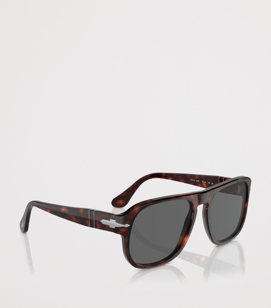 Persol Jean Rectangle Pilot Sunglasses Brown Image 6