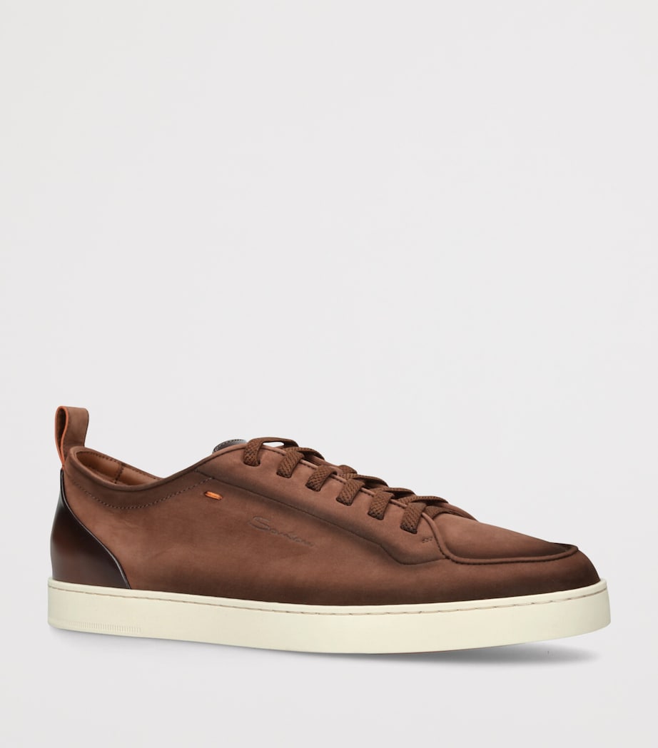 Santoni Leather Montecarlo Sneakers Brown Image 3