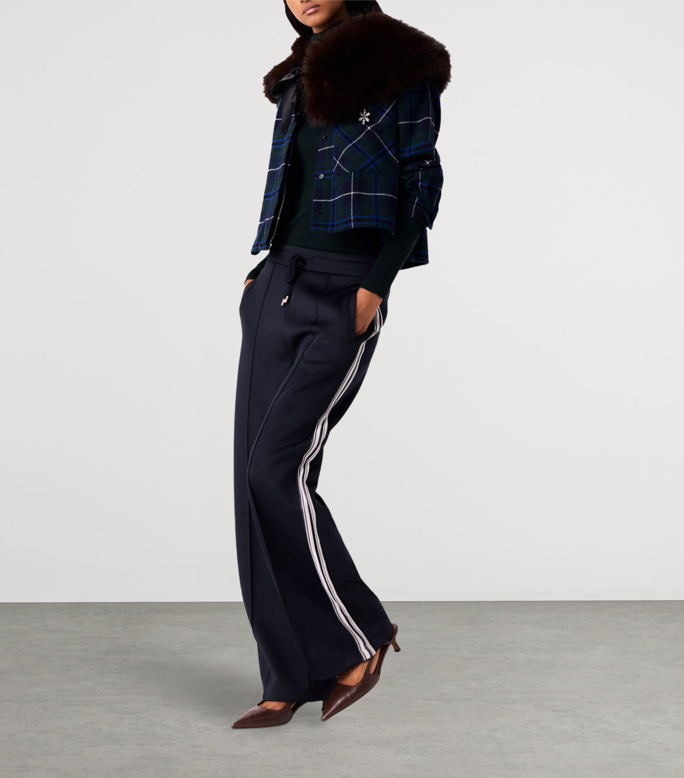 Maje Womens Drawstring Sweatpants Navy Image 5