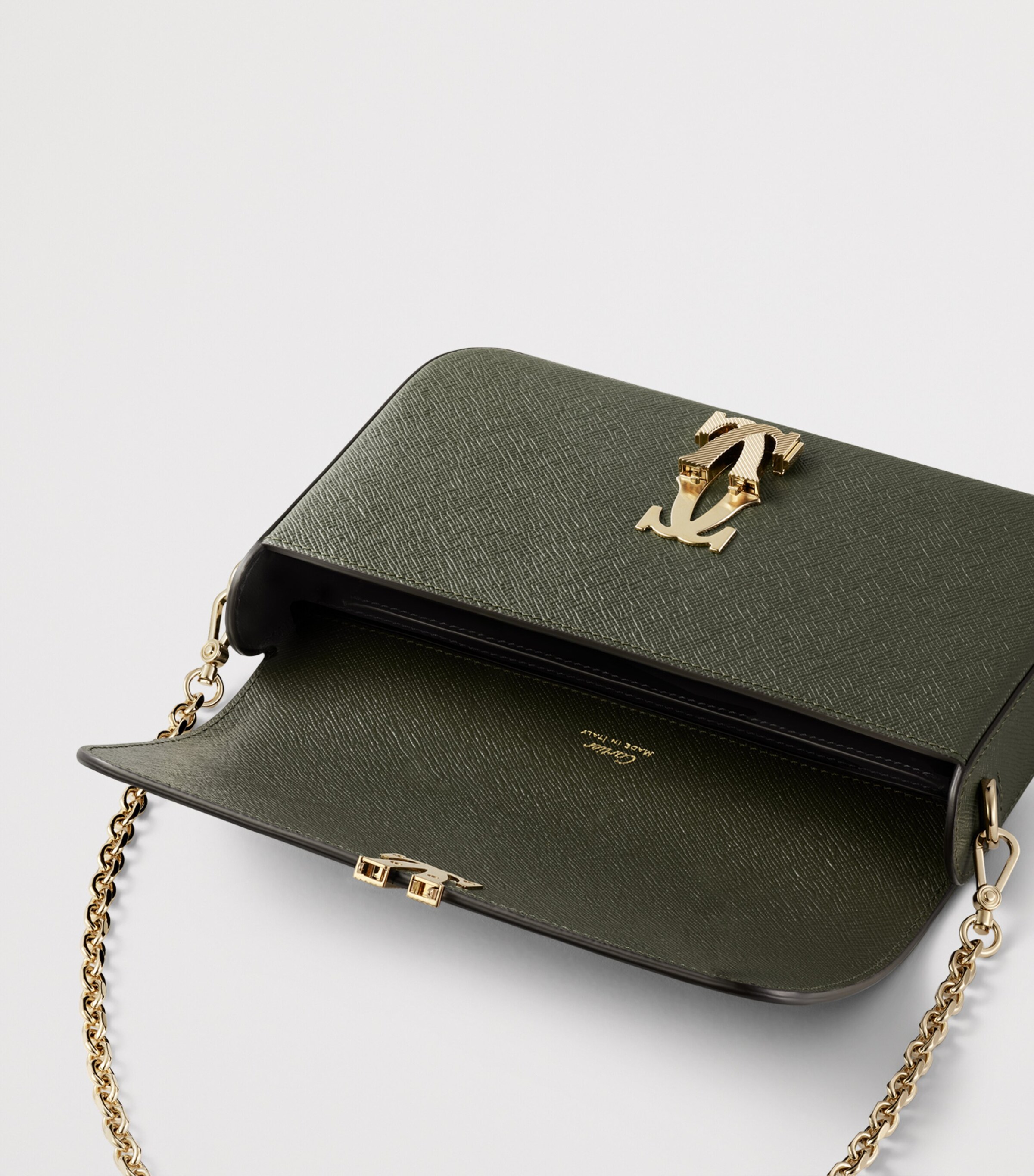 Mini Leather C de Cartier Shoulder Bag GREEN Image 4