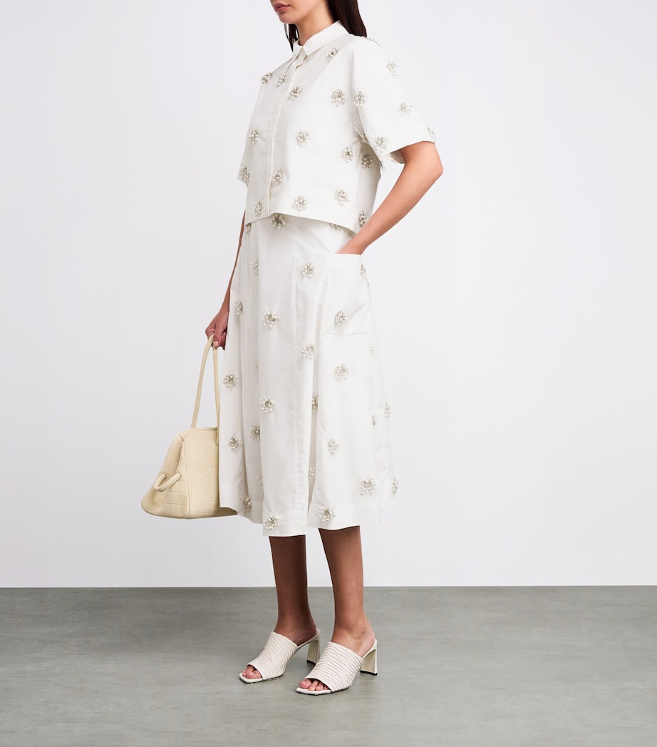 Cotton Embellished Cosmo Shirt WHITE Image 2