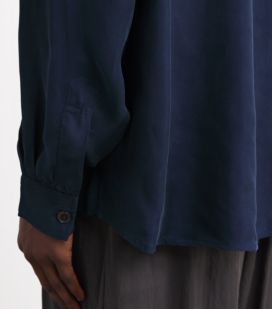 Róhe Mens Long-Sleeve Shirt Indigo Image 6