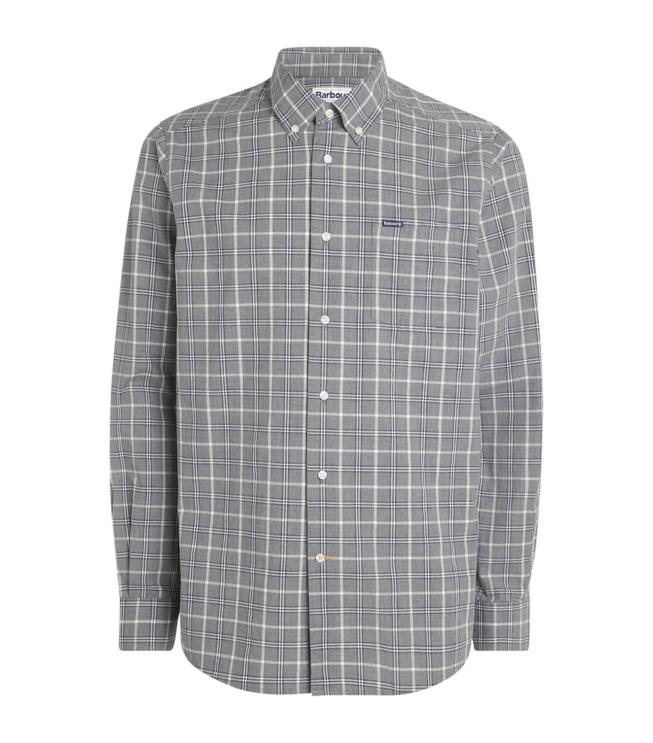 Cotton Check Bramham Shirt GY31 GREY MARL Image 1