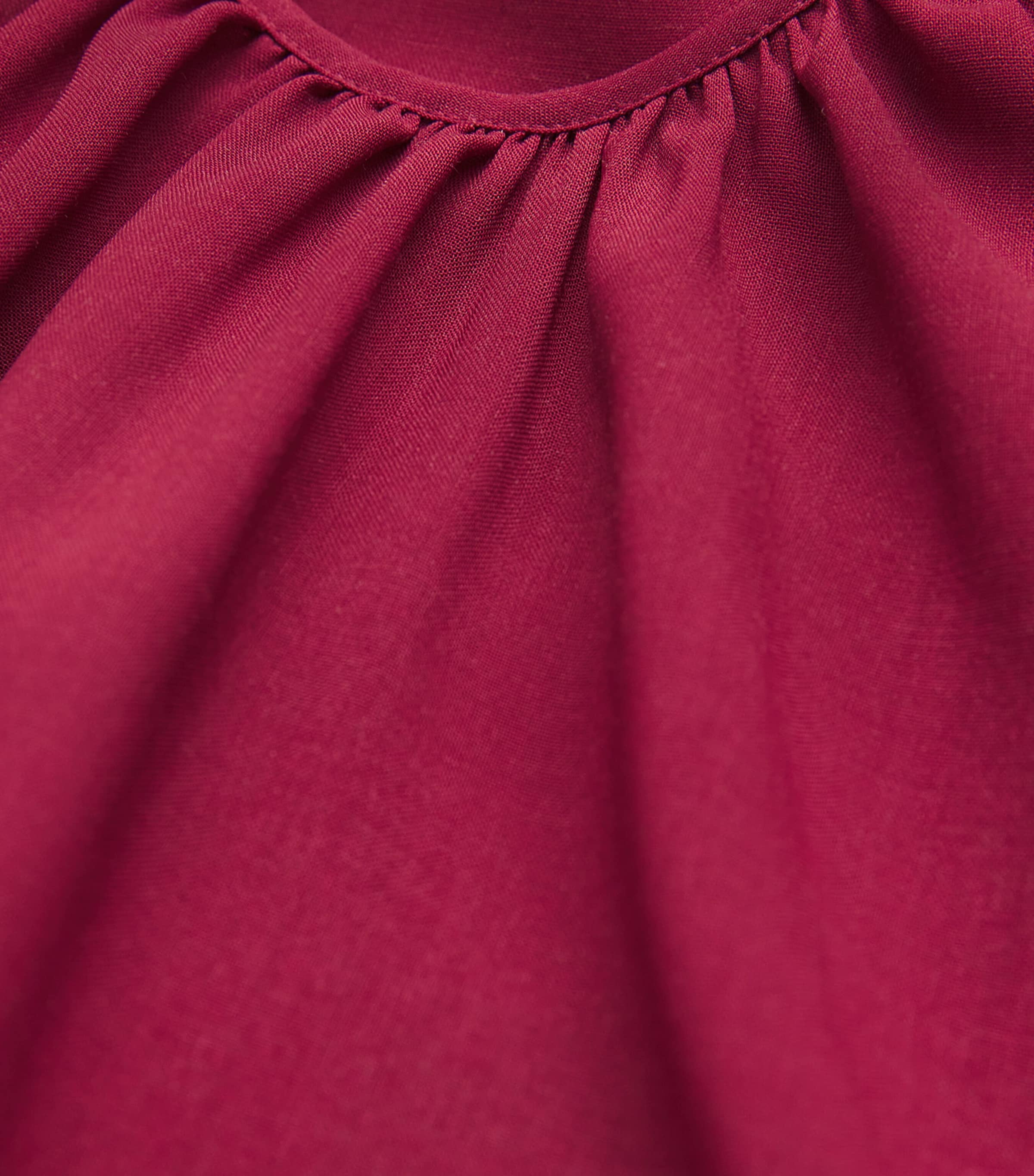 Wool-Blend Sheer Broca Blouse RUBY Image 5