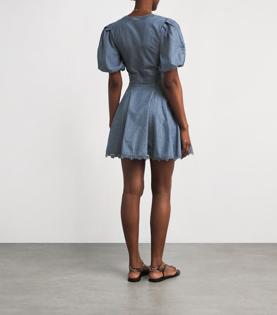 Embroidered Camila Mini Dress CHB CHAMBRAY Image 3