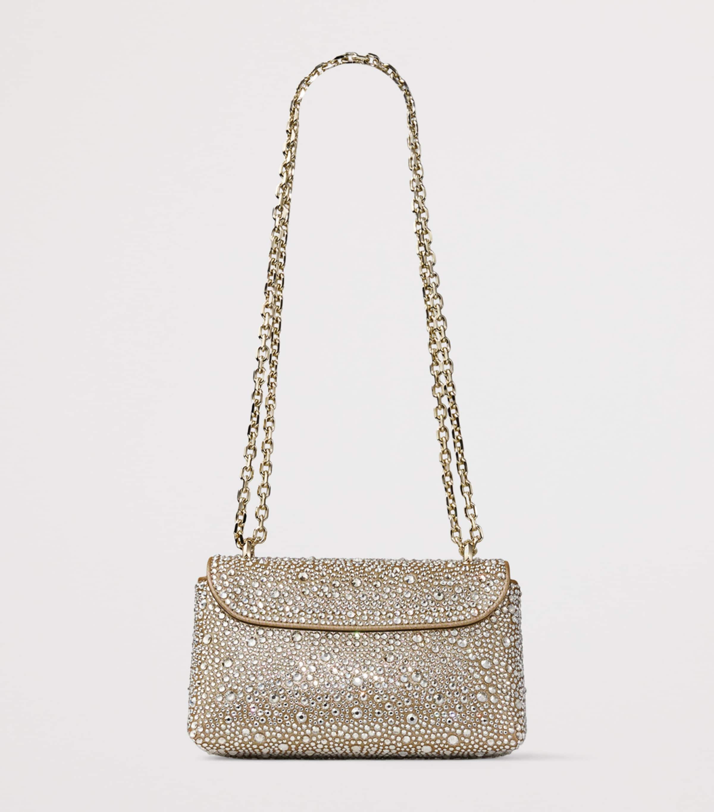 Crystal-Embellished Curve Cross-Body Bag GOLD/CRYSTAL/SHINY G Image 4