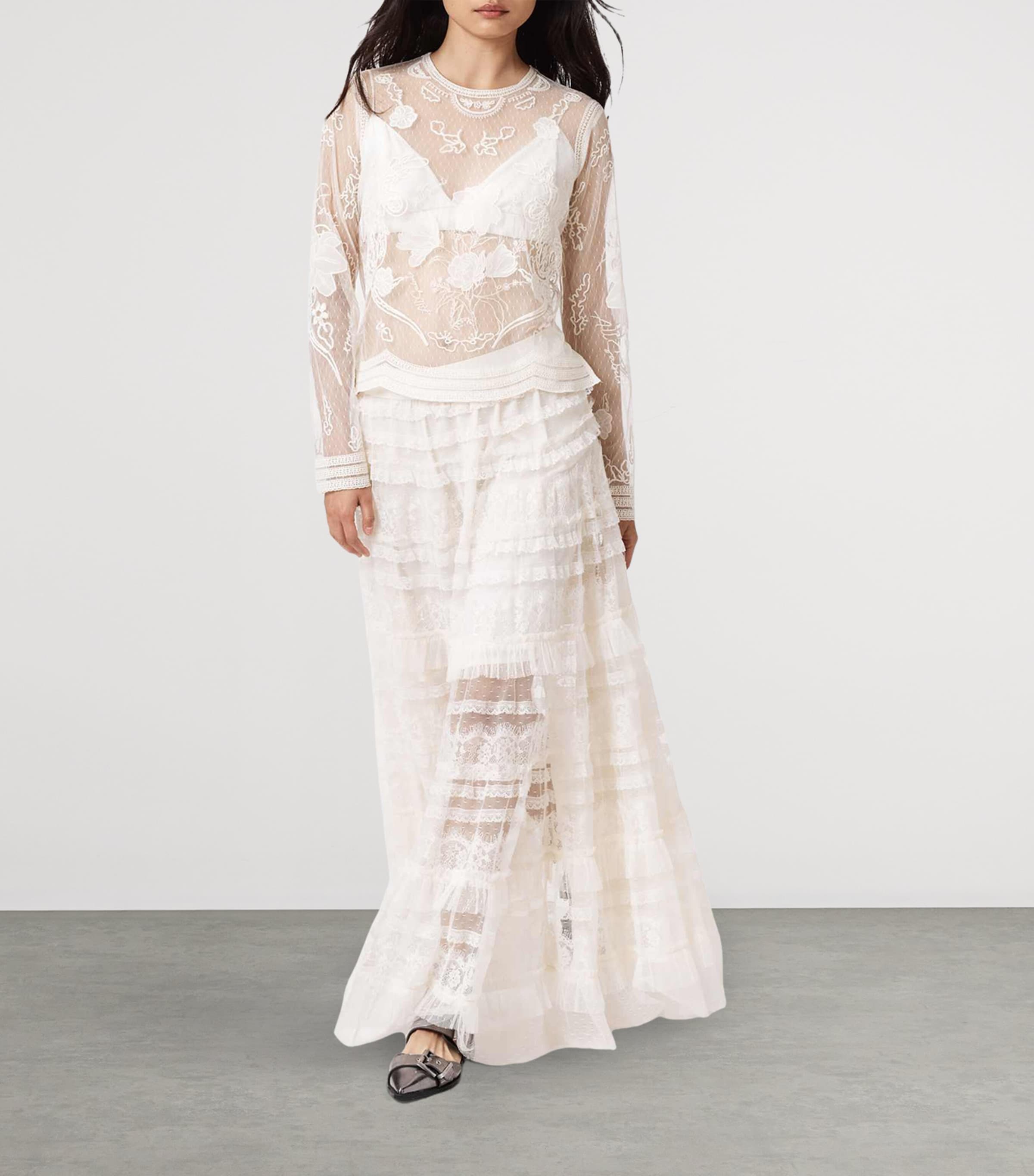 Tulle Arlea Maxi Skirt ANTIQUE WHITE Image 3