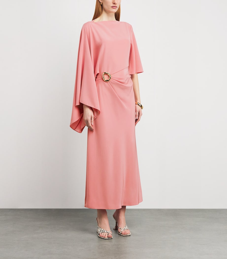 Joseph Womens Satin Gathered Joya Maxi Dress Blush Image 2