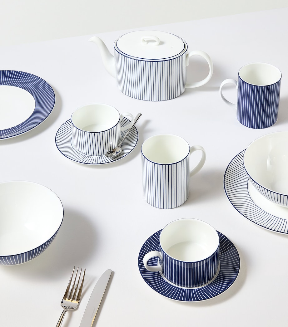 Bone China Gio Blue Mug WHITE Image 5